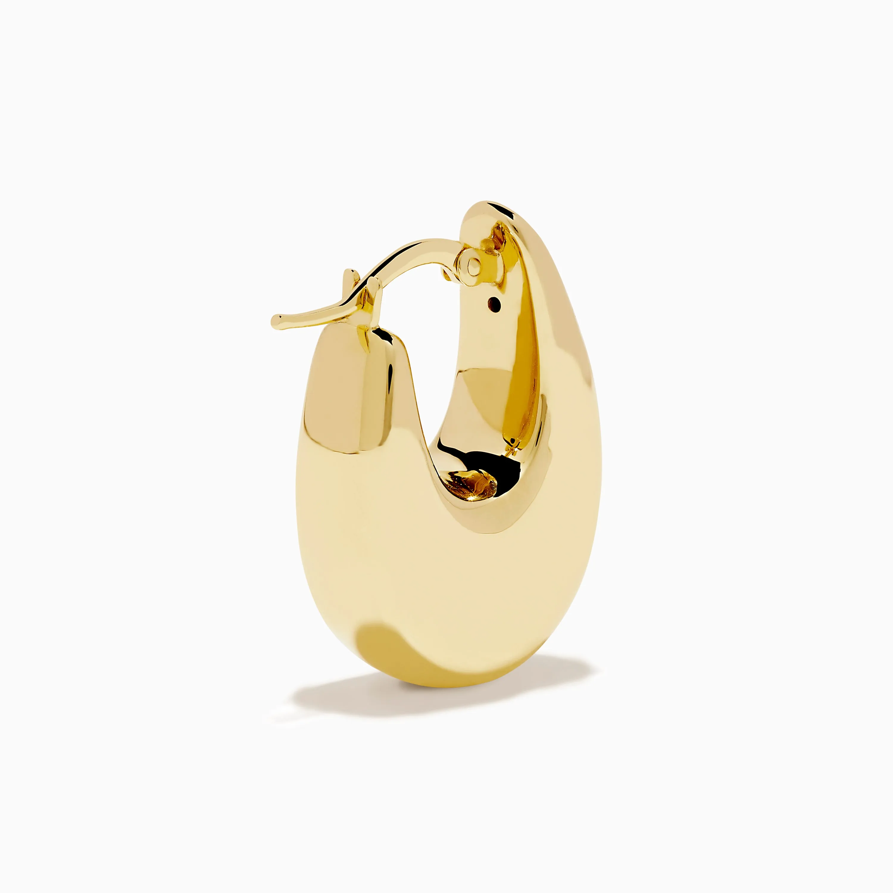 14 Karat Yellow Gold Chunky Oval Hoop Earrings sold by Effy product image thumbnail 4