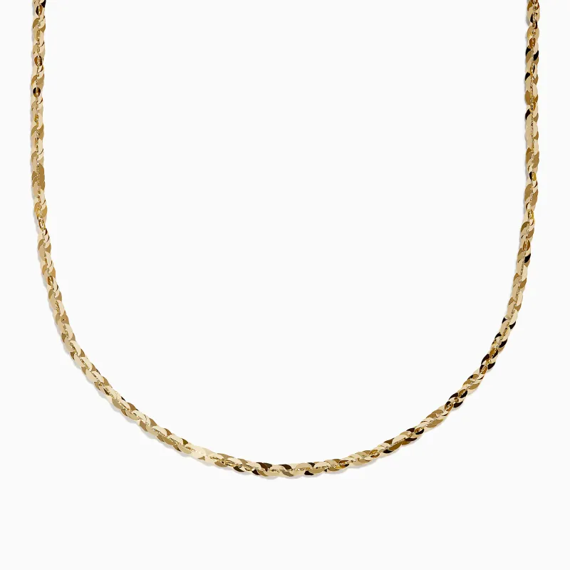 14 Karat Yellow Gold Cleo Link Necklace sold by Effy