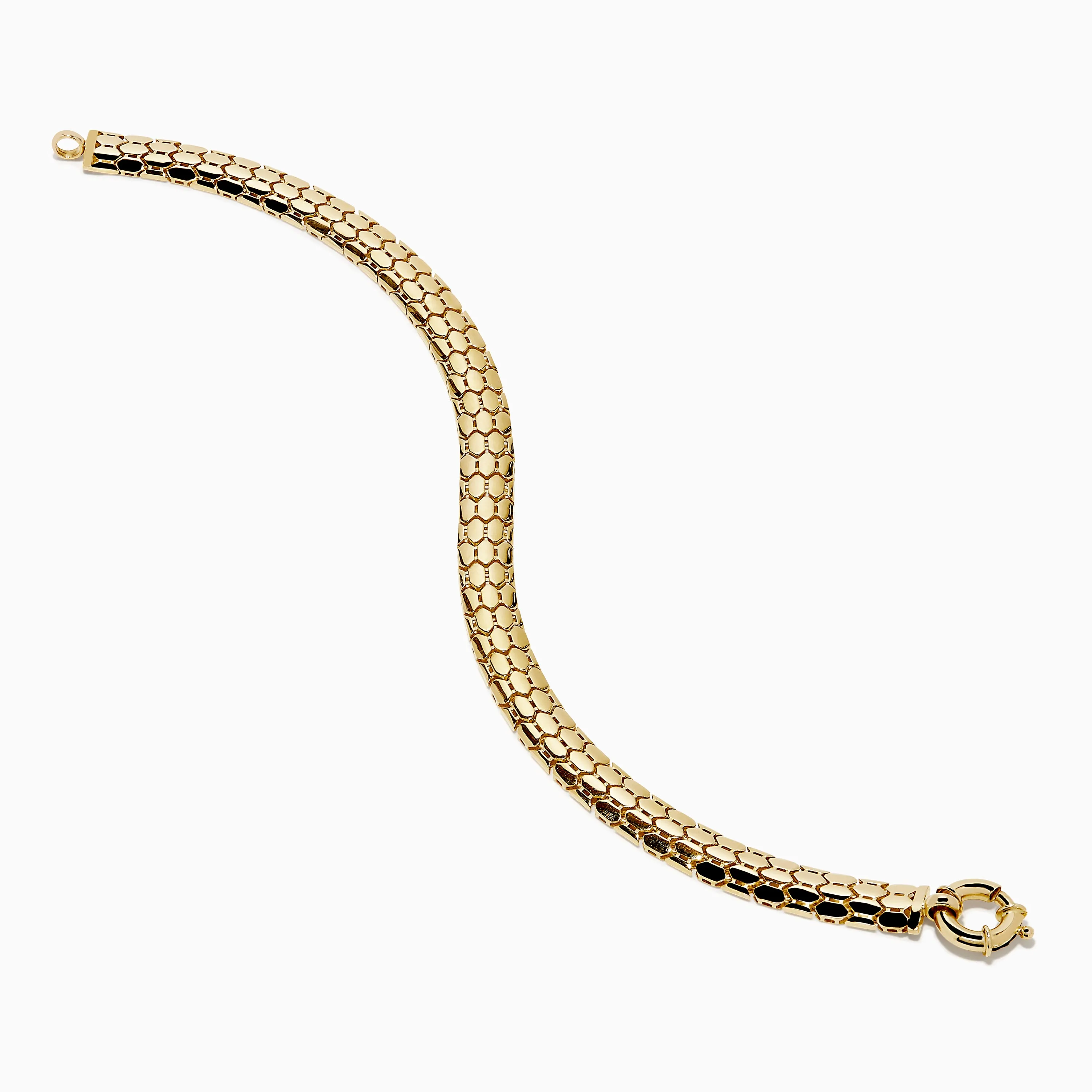 14 Karat Yellow Gold Hollow Snake Skin Bracelet sold by Effy product image thumbnail 2