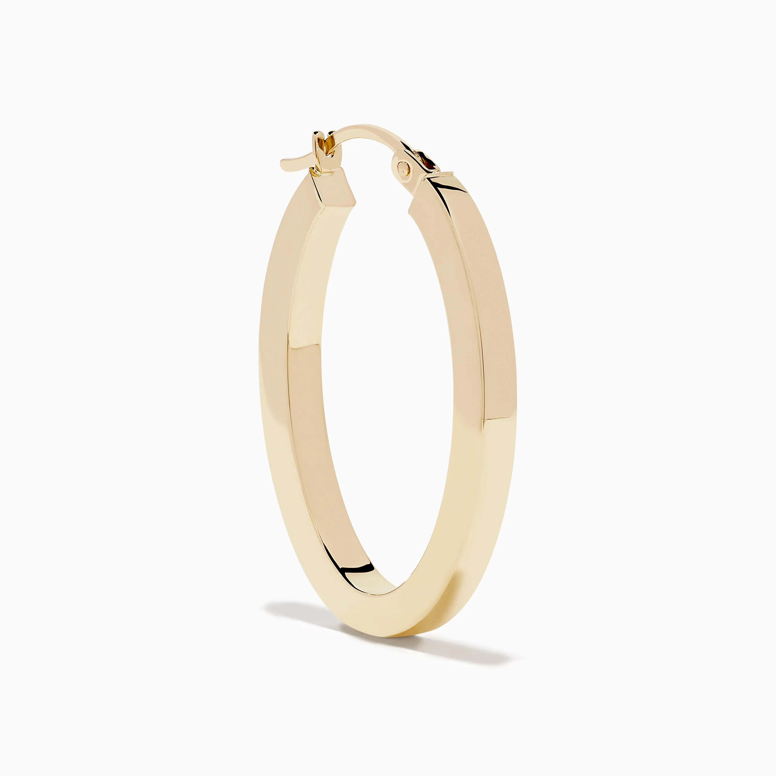 14K Yellow Gold Square Tube Oval Hoop Earrings sold by Effy product image thumbnail 3