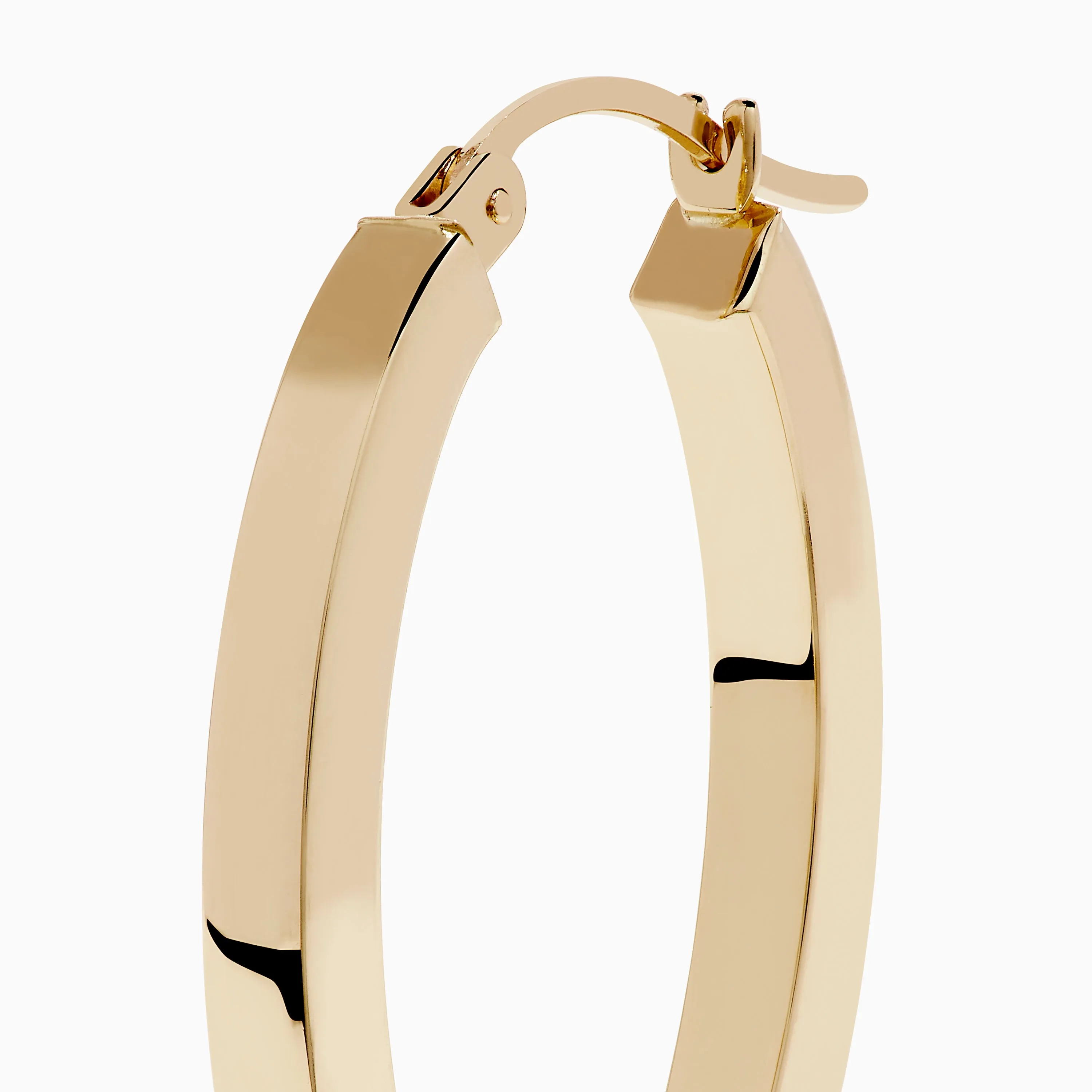 14K Yellow Gold Square Tube Oval Hoop Earrings sold by Effy product image thumbnail 2