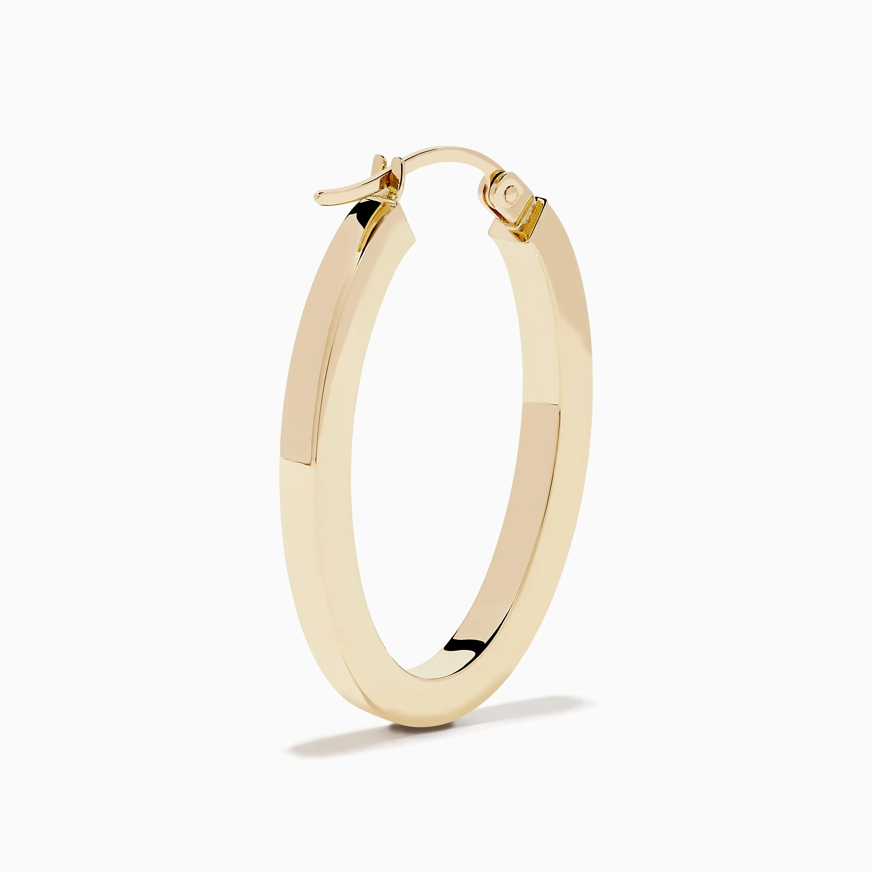 14K Yellow Gold Square Tube Oval Hoop Earrings sold by Effy product image thumbnail 4