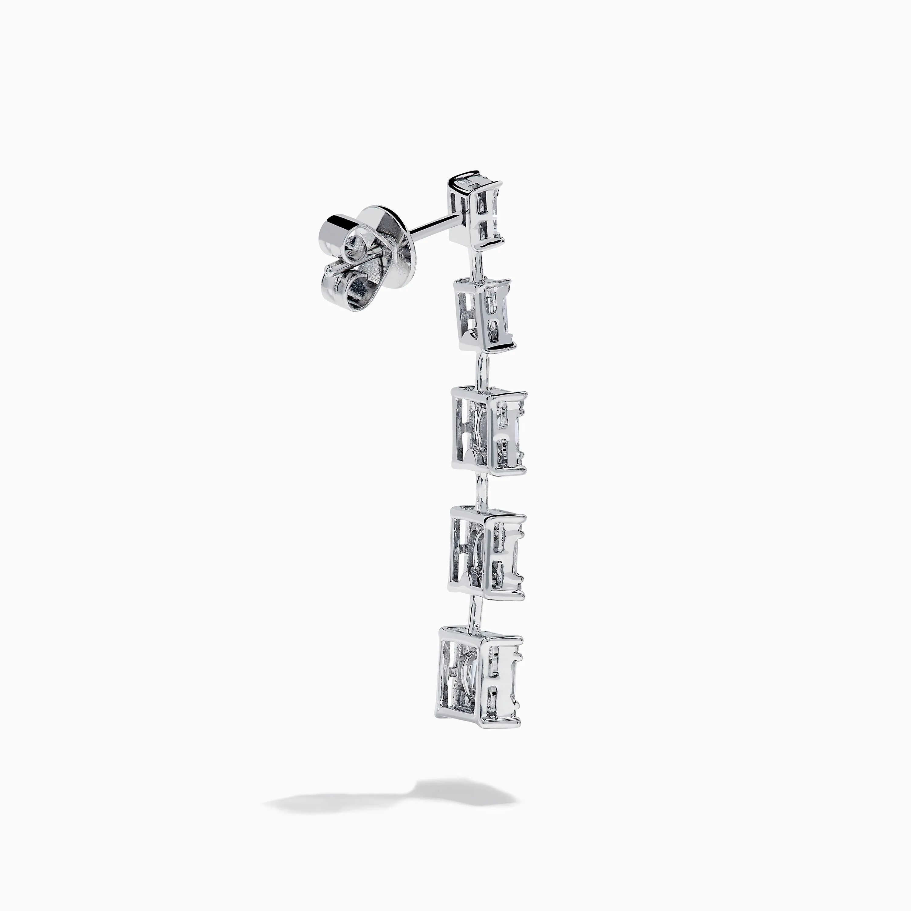 14K White Gold Diamond Linear Drop Earrings sold by Effy product image thumbnail 4
