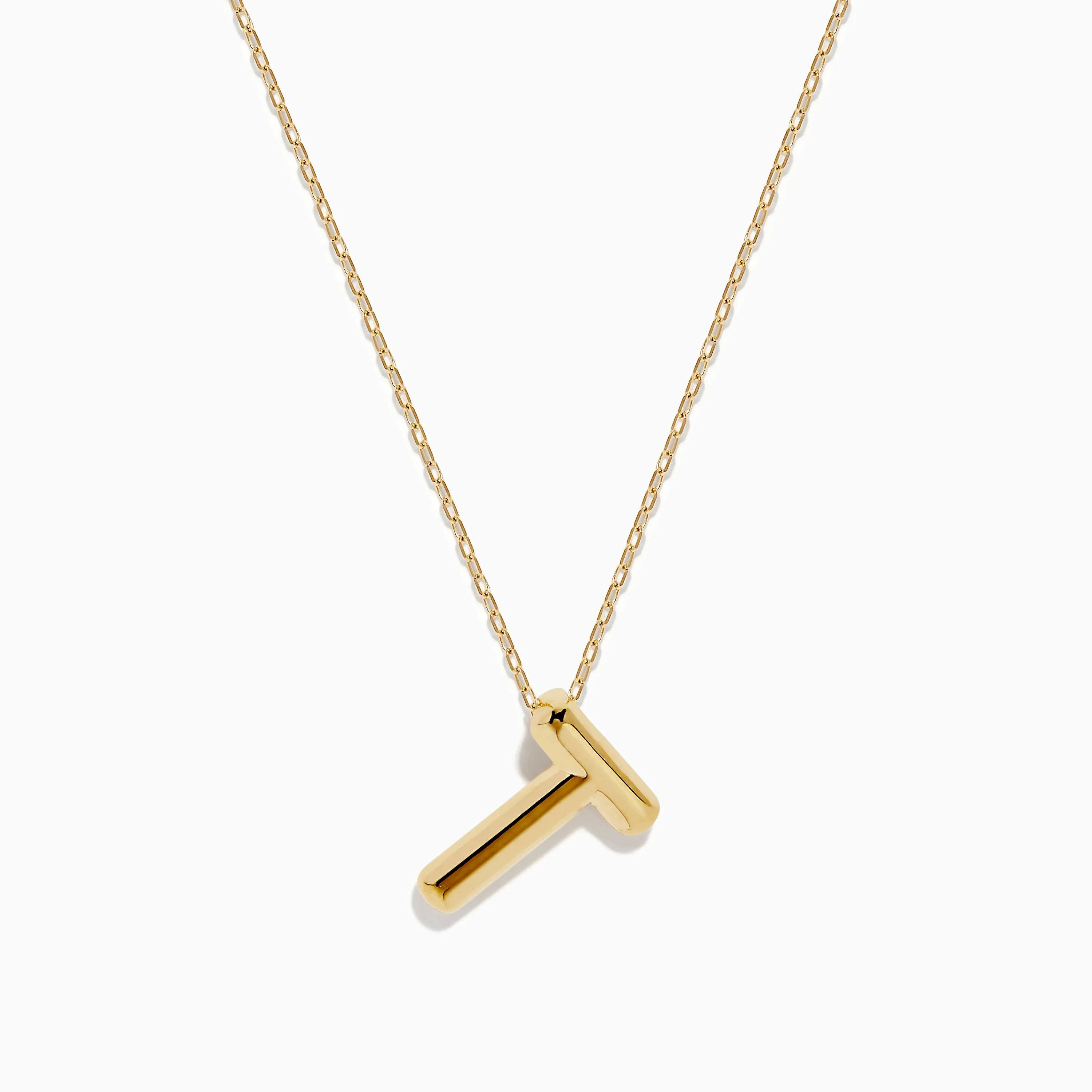 14K Yellow Gold Initial "T" Bubble Pendant sold by Effy
