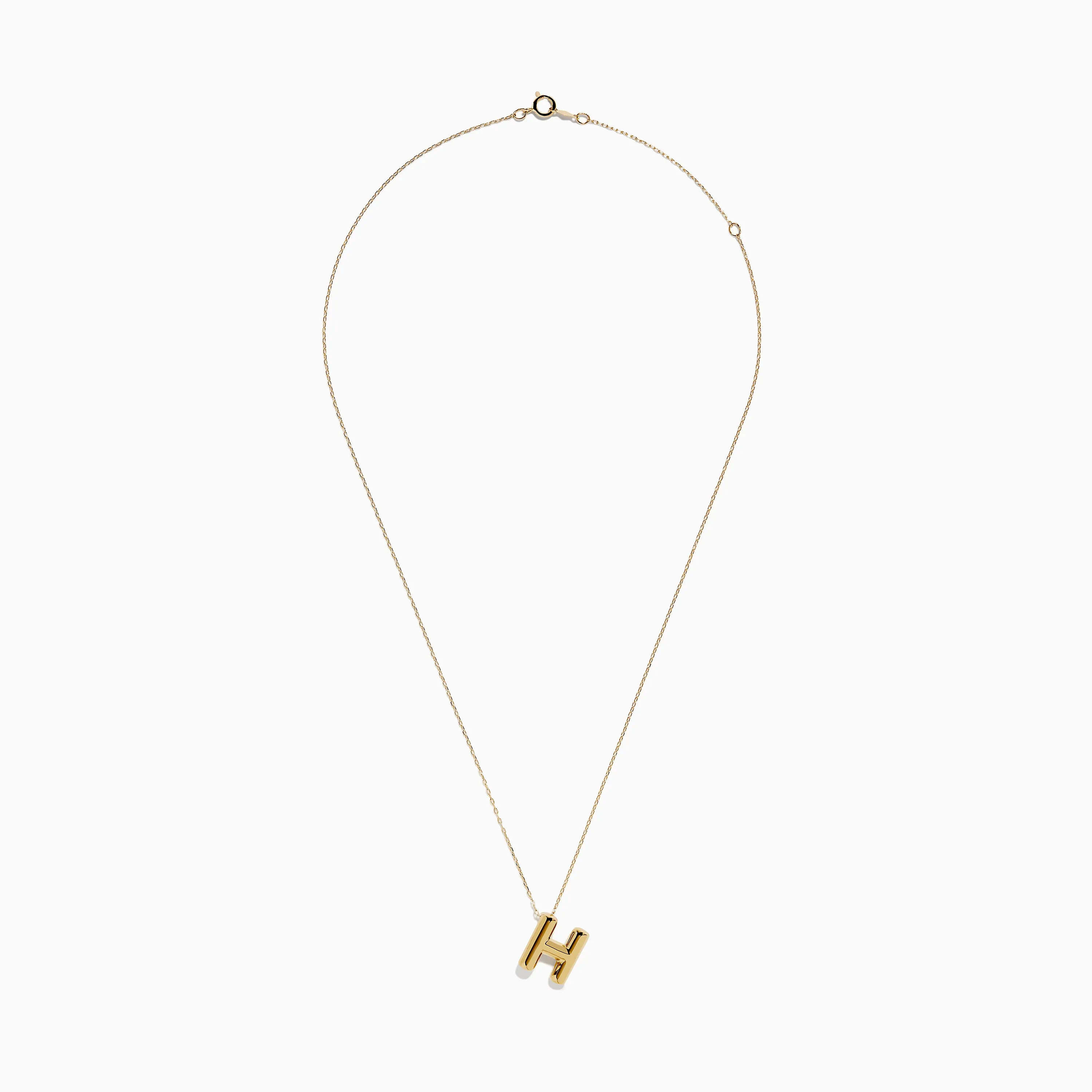 14K Yellow Gold Initial "H" Bubble Pendant sold by Effy product image thumbnail 3