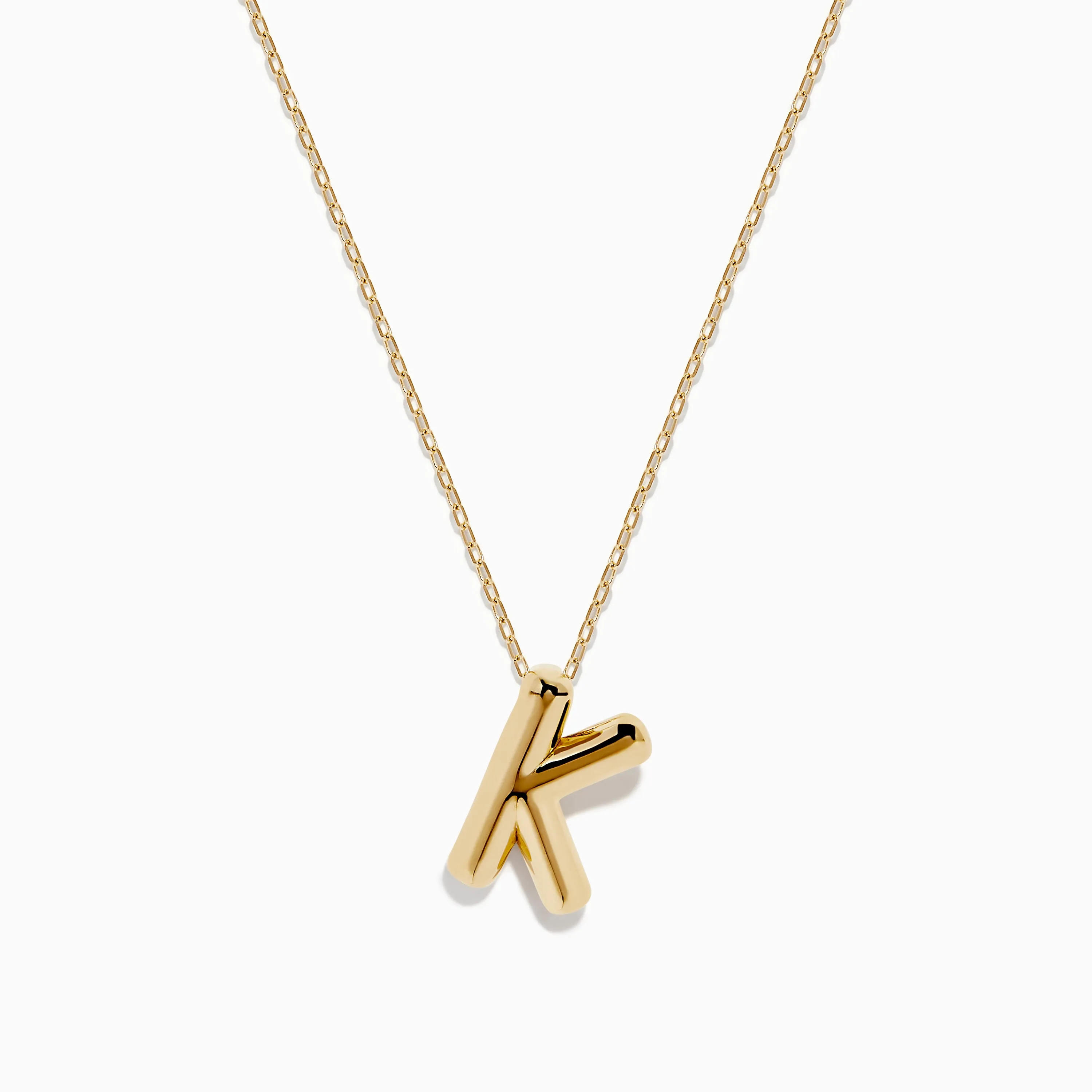 14K Yellow Gold Initial "K" Bubble Pendant sold by Effy