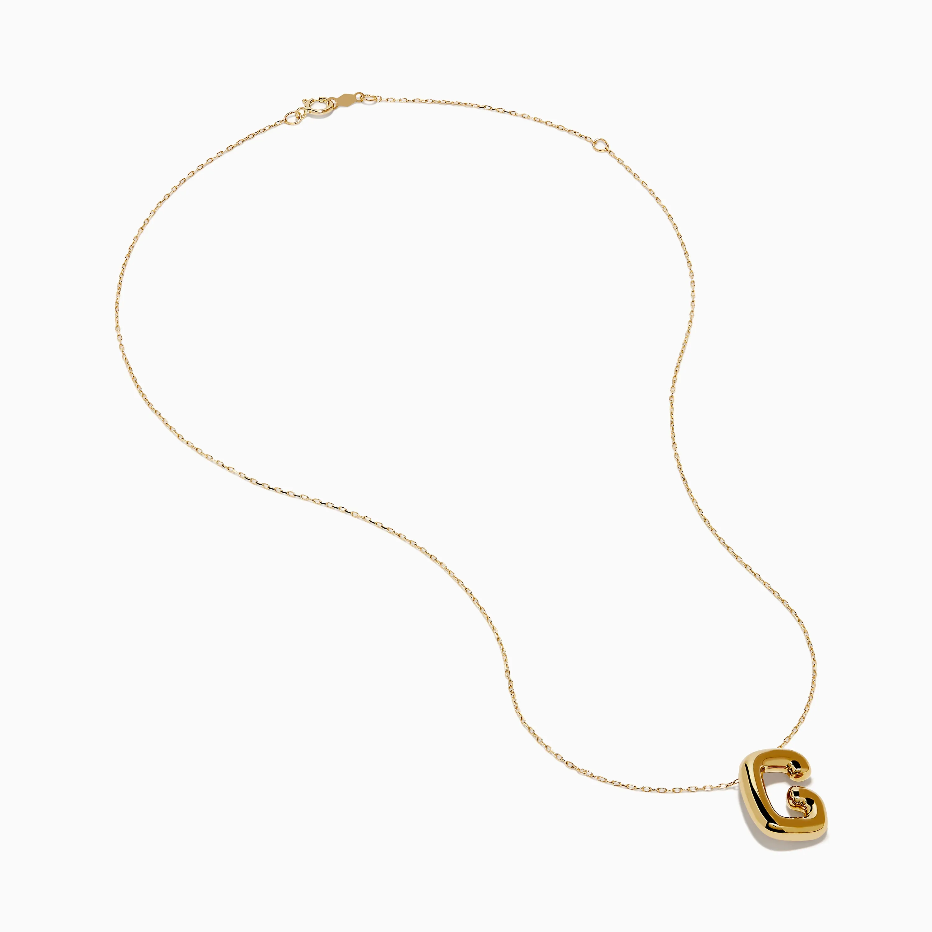 14K Yellow Gold Initial "G" Bubble Pendant sold by Effy product image thumbnail 2