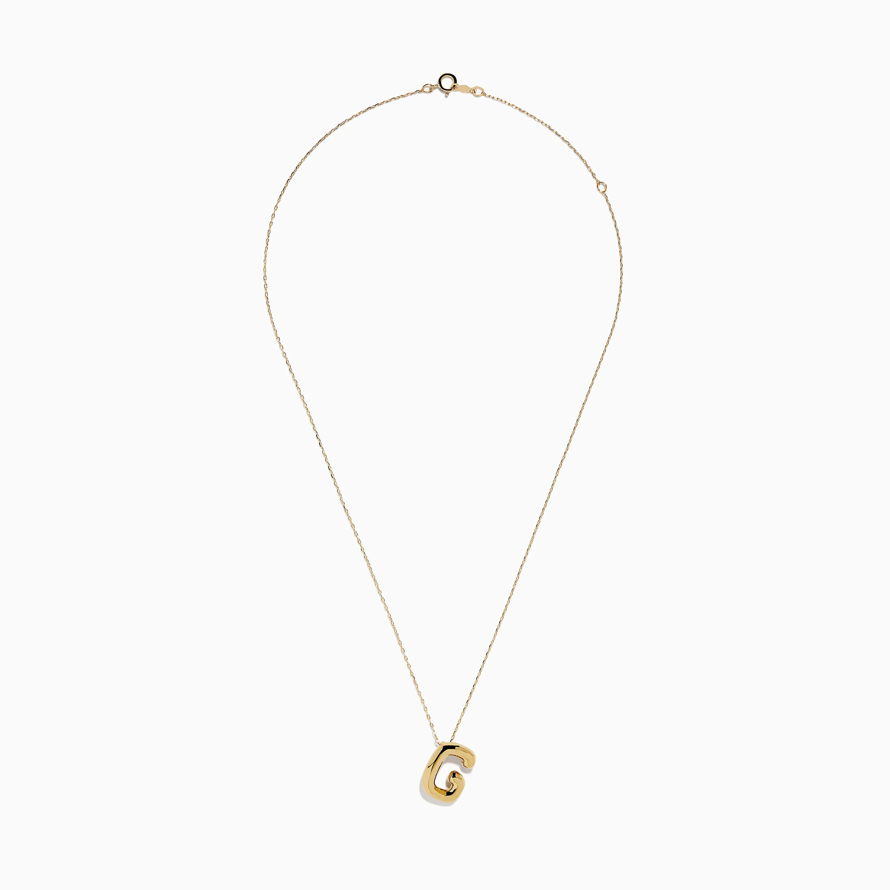 14K Yellow Gold Initial "G" Bubble Pendant sold by Effy product image thumbnail 3