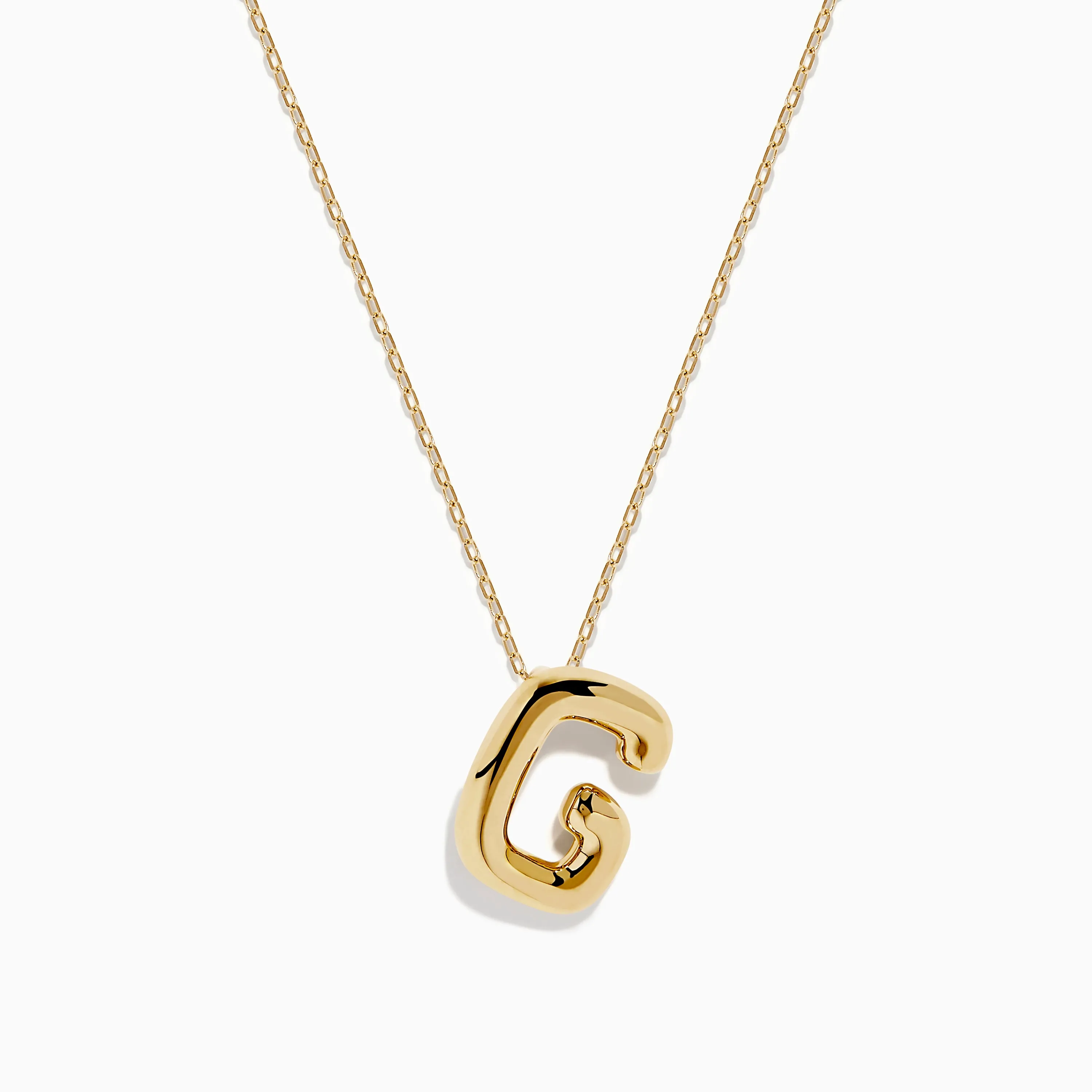 14K Yellow Gold Initial "G" Bubble Pendant sold by Effy