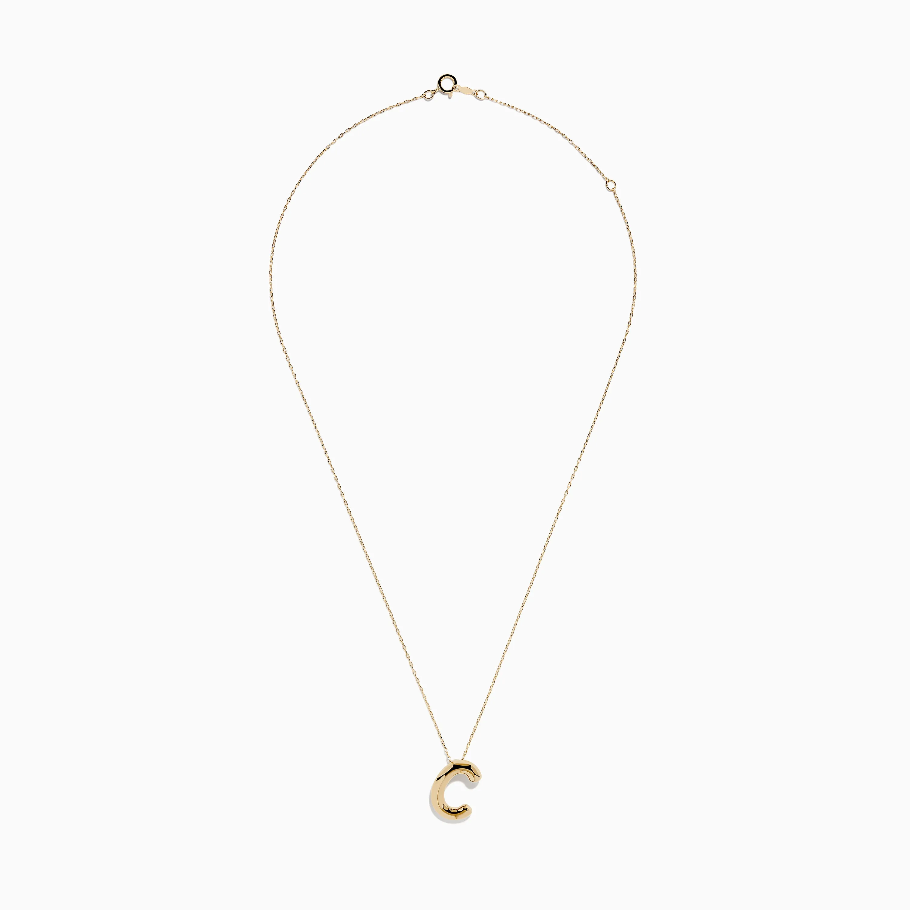 14K Yellow Gold Initial "C" Bubble Pendant sold by Effy product image thumbnail 3