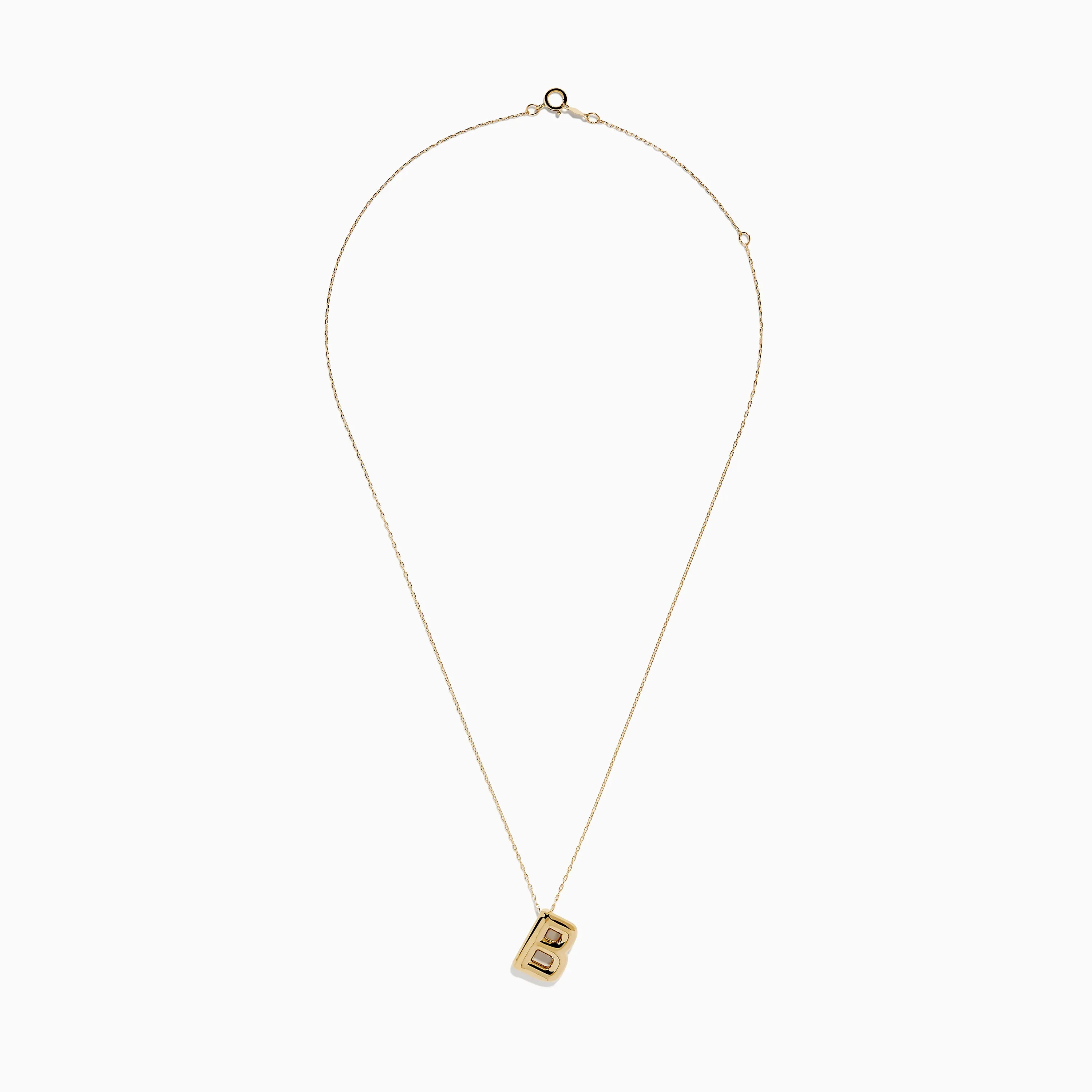 14K Yellow Gold Initial "B" Bubble Pendant sold by Effy product image thumbnail 3
