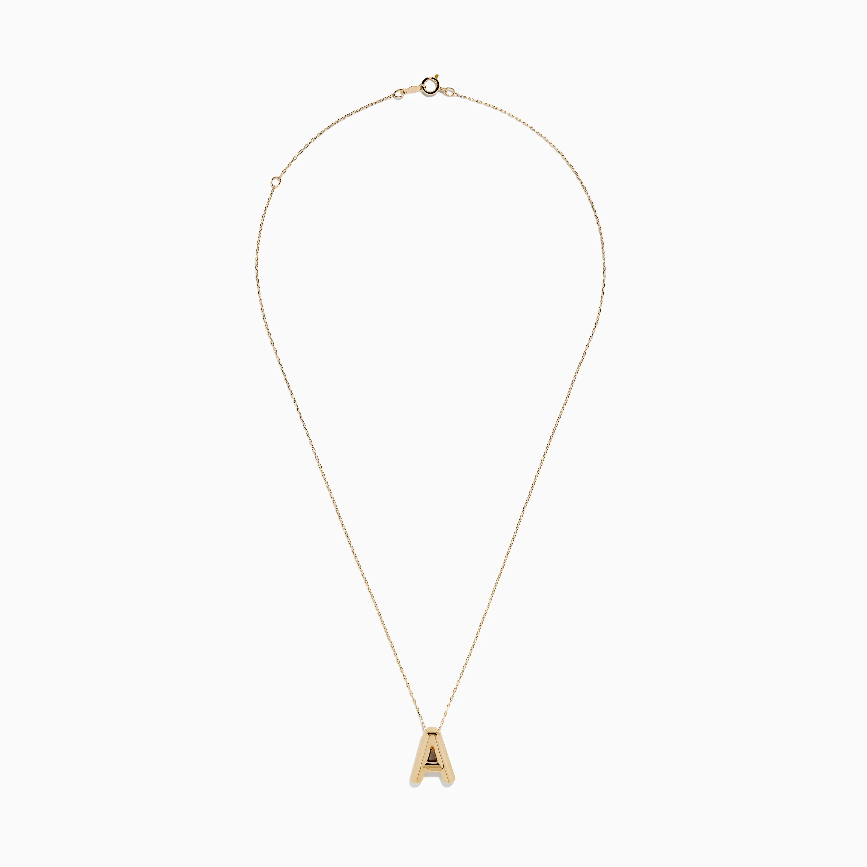 14K Yellow Gold Initial "A" Bubble Pendant sold by Effy product image thumbnail 3