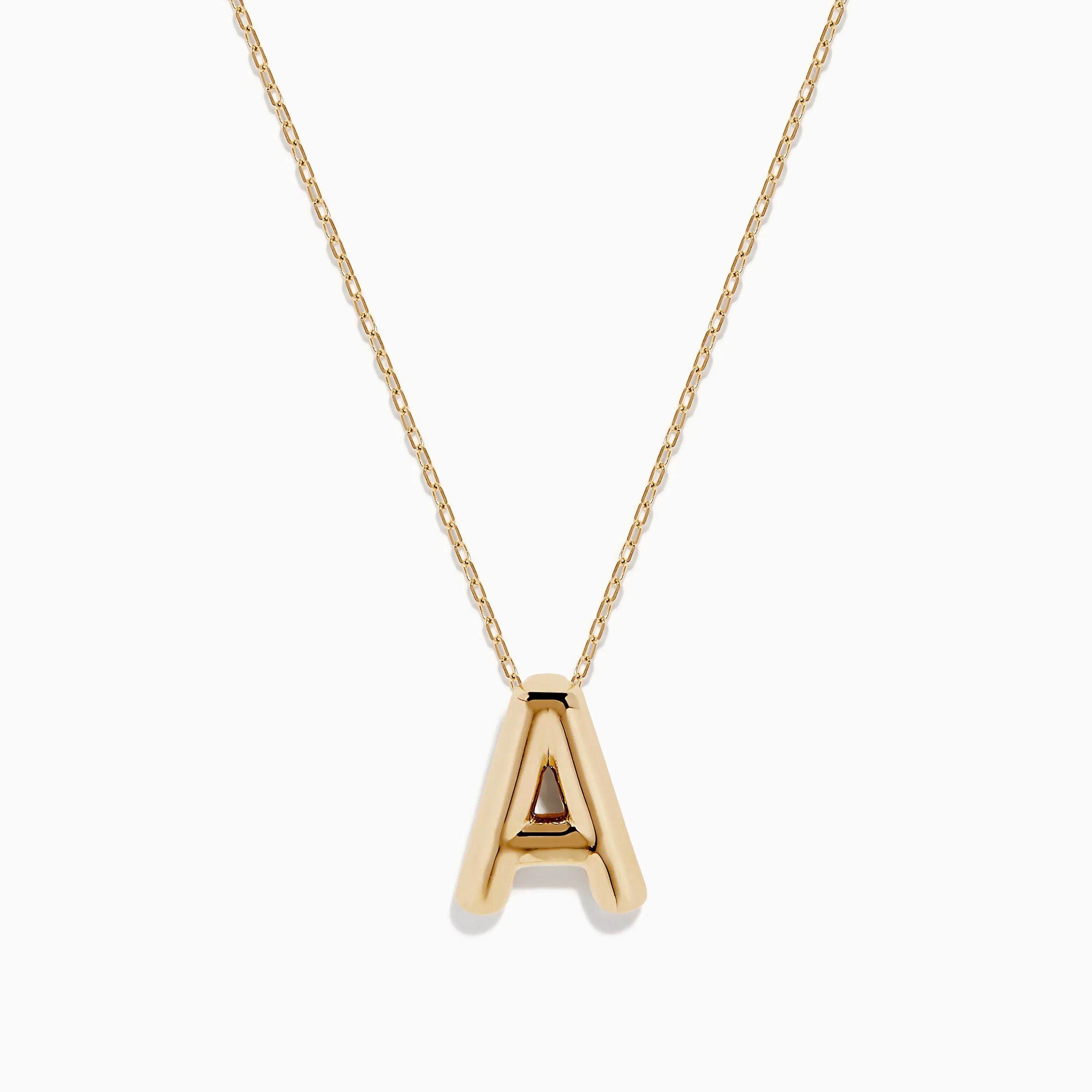 14K Yellow Gold Initial "A" Bubble Pendant sold by Effy
