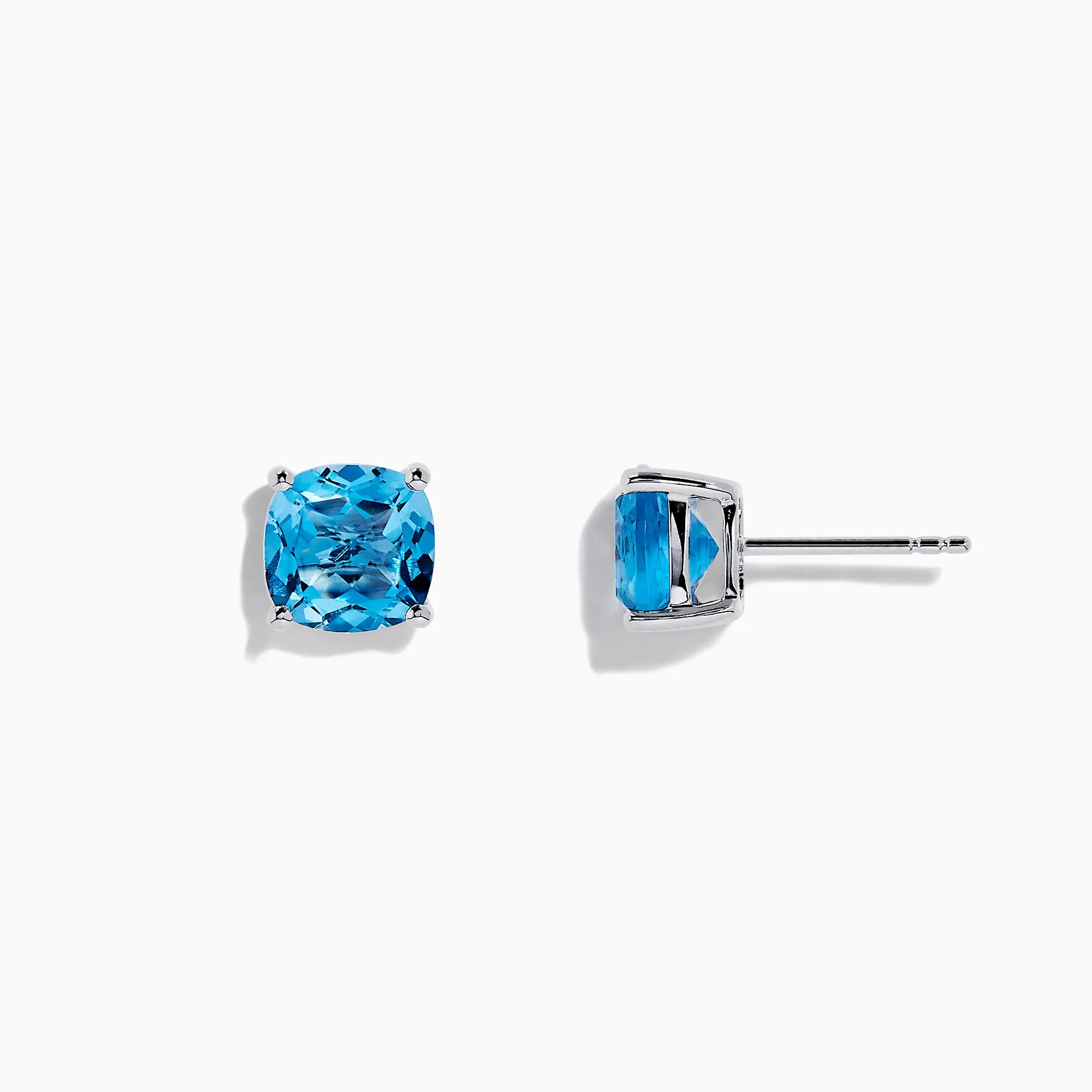 14K White Gold Blue Topaz Stud Earrings, 5.15 TCW sold by Effy product image thumbnail 2