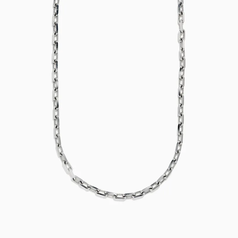 Men's 925 Sterling Silver 22" Paperclip Chain Necklace sold by Effy