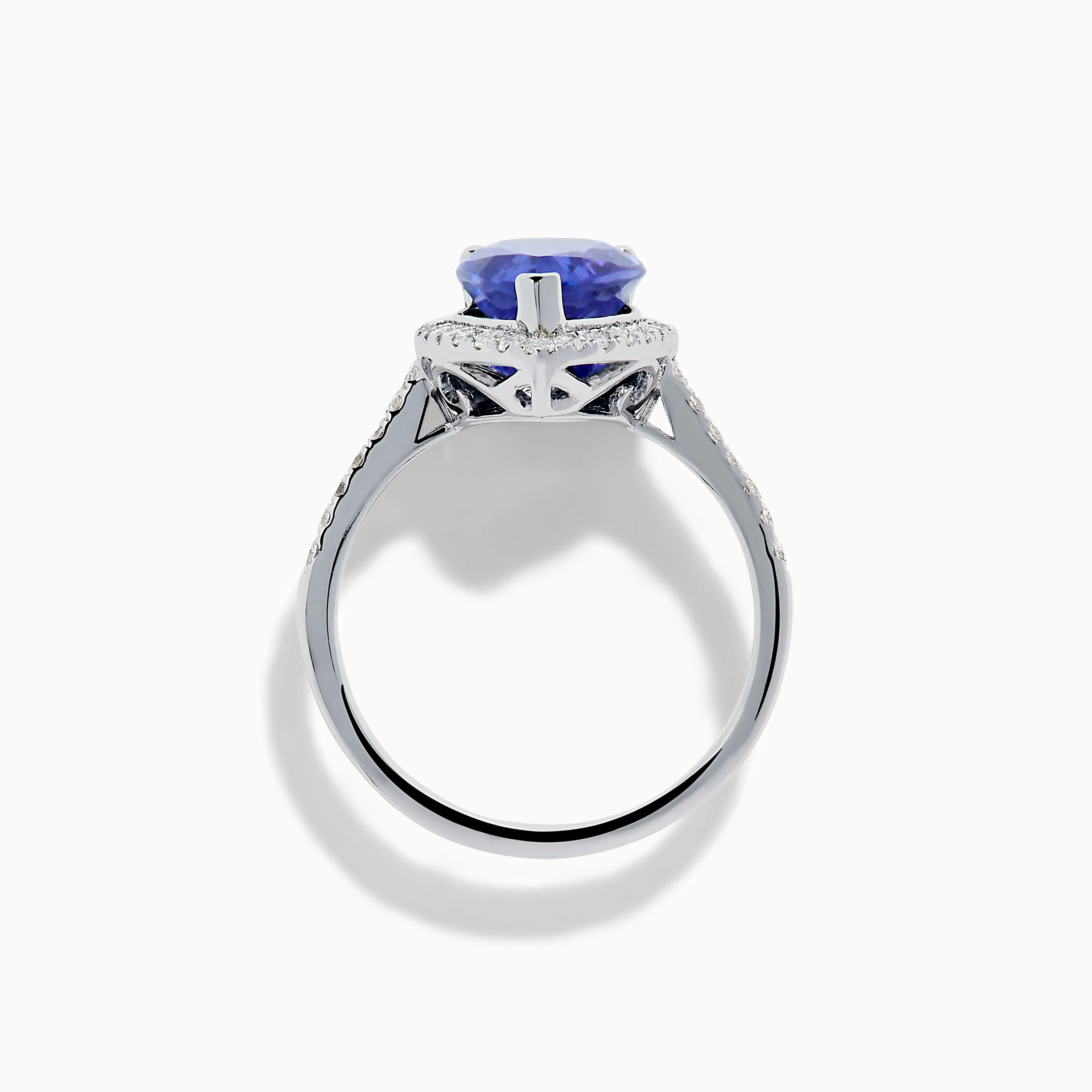 Nahla 14K White Gold Tanzanite and Diamond Halo Ring sold by Effy product image thumbnail 3