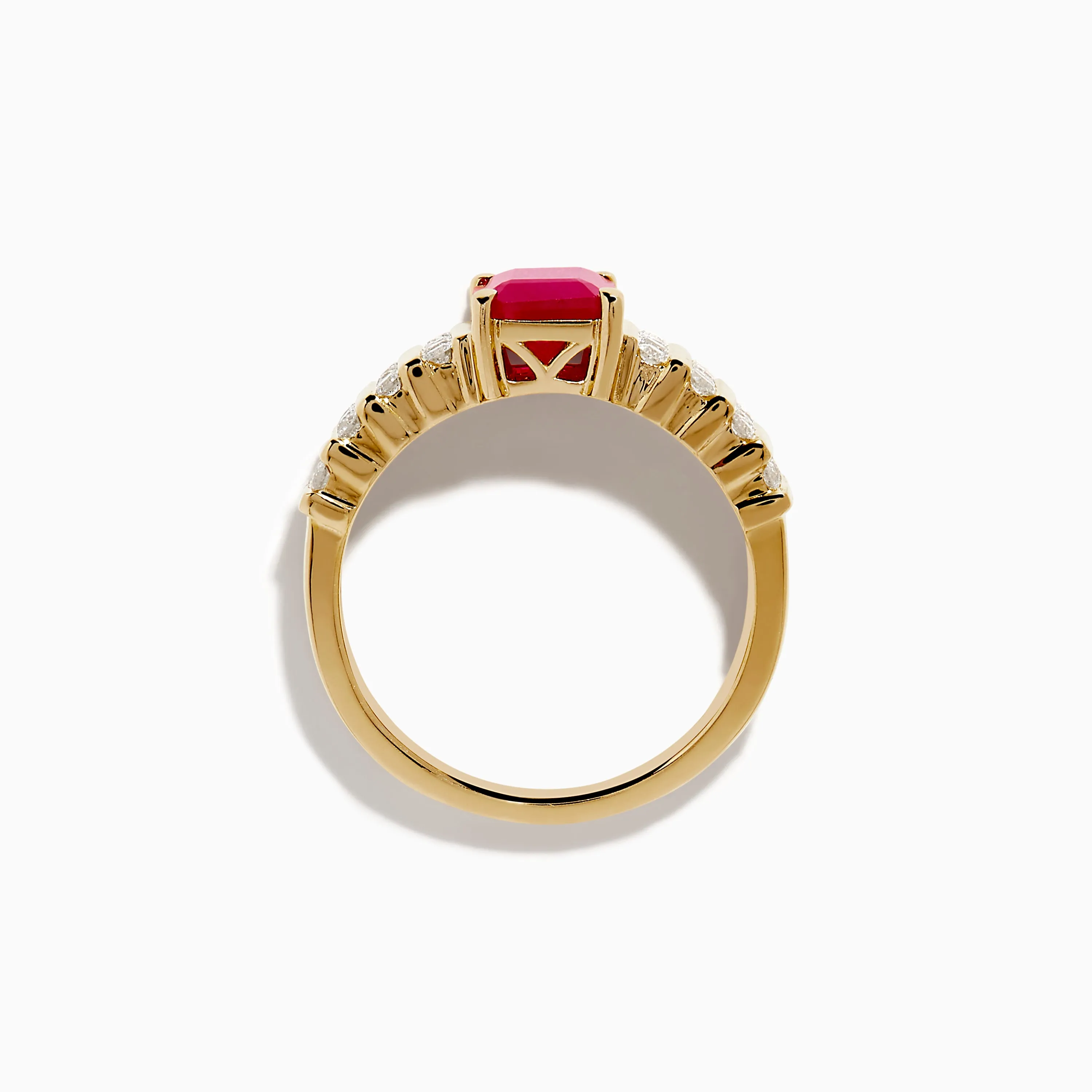 Ruby Royale 14K Yellow Gold Ruby and Diamond Ring sold by Effy product image thumbnail 3