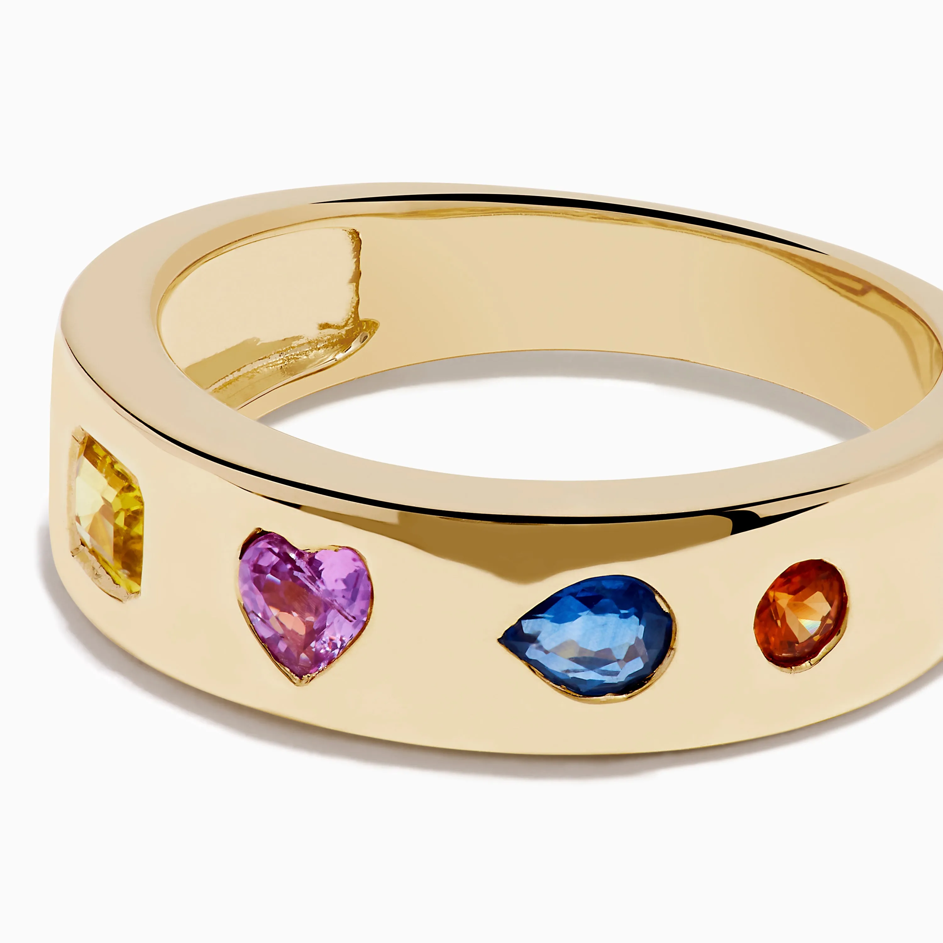 Watercolors 14K Yellow Gold Multi Shaped Multi Sapphire Band sold by Effy product image thumbnail 2