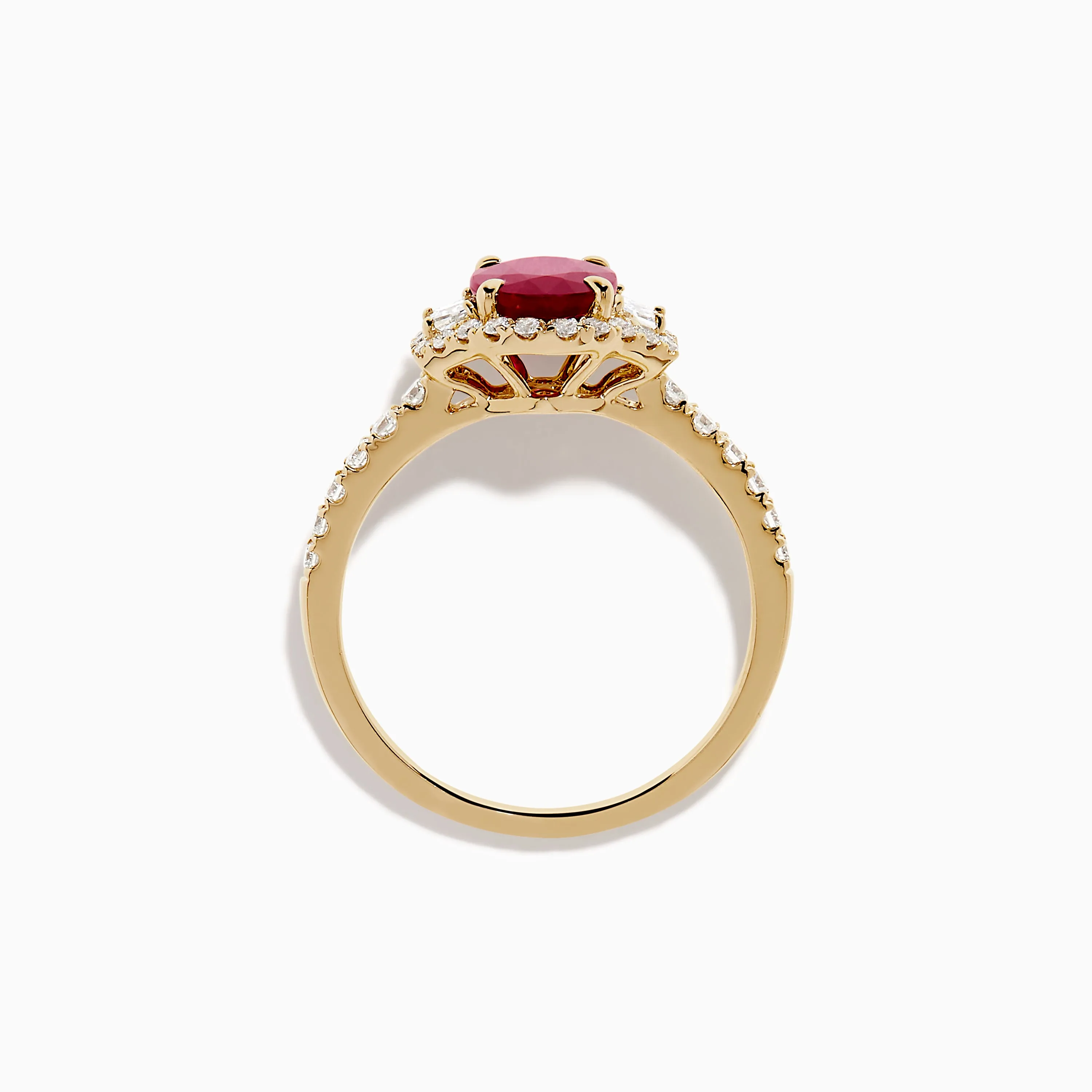 Ruby Royale 14K Yellow Gold Ruby and Diamond 3 Stone Ring sold by Effy product image thumbnail 3