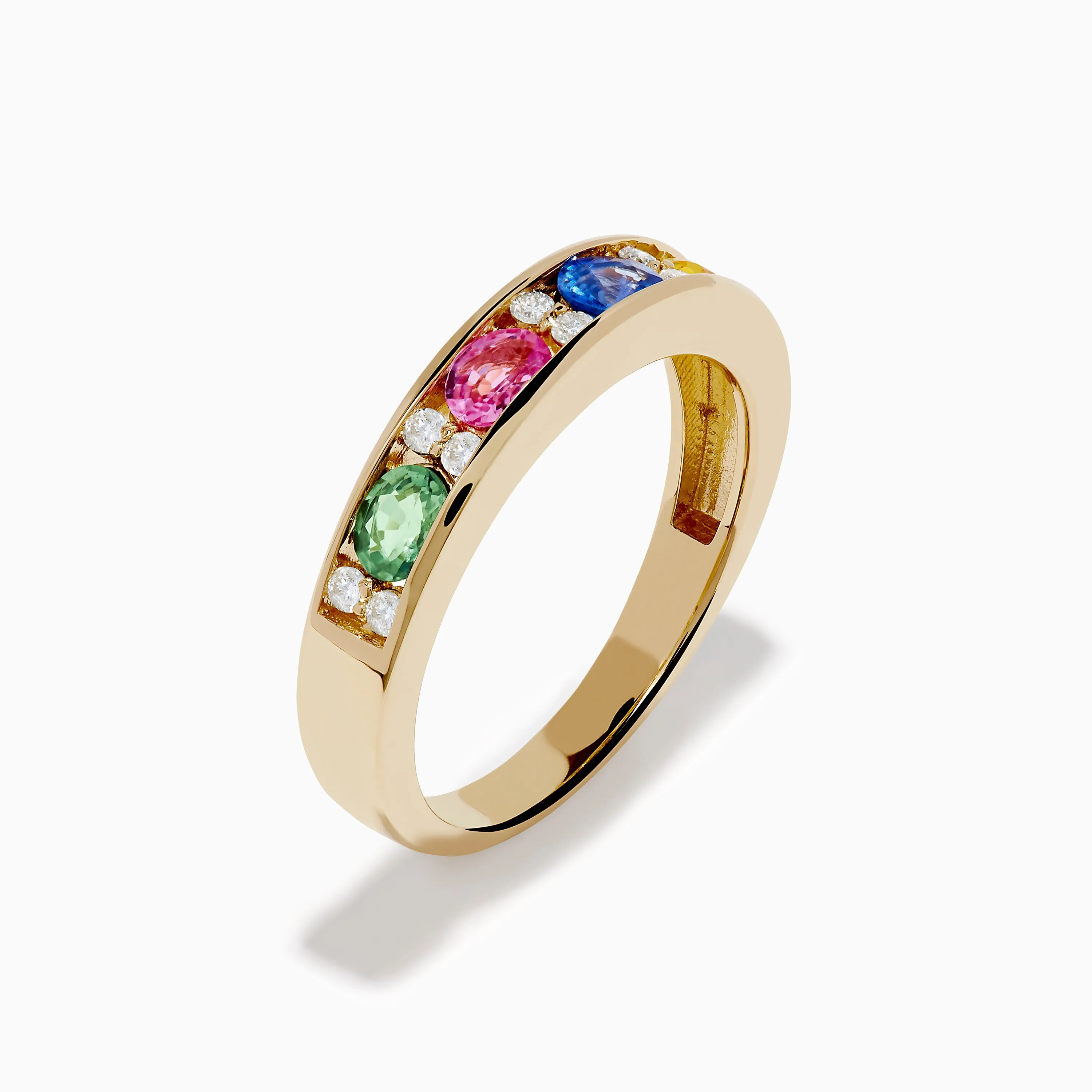 Watercolors 14K Yellow Gold Multi Sapphire and Diamond Band sold by Effy product image thumbnail 4