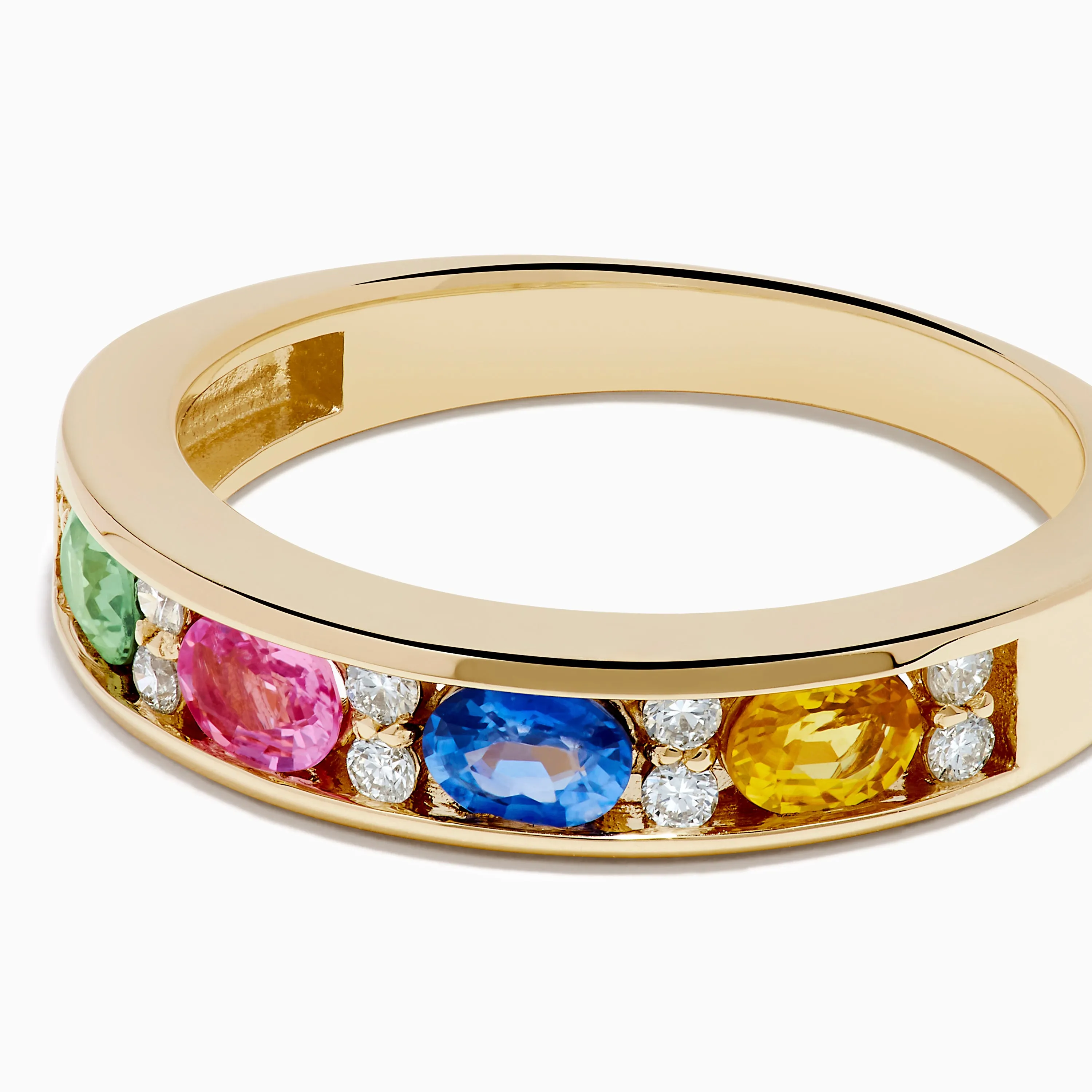 Watercolors 14K Yellow Gold Multi Sapphire and Diamond Band sold by Effy product image thumbnail 2