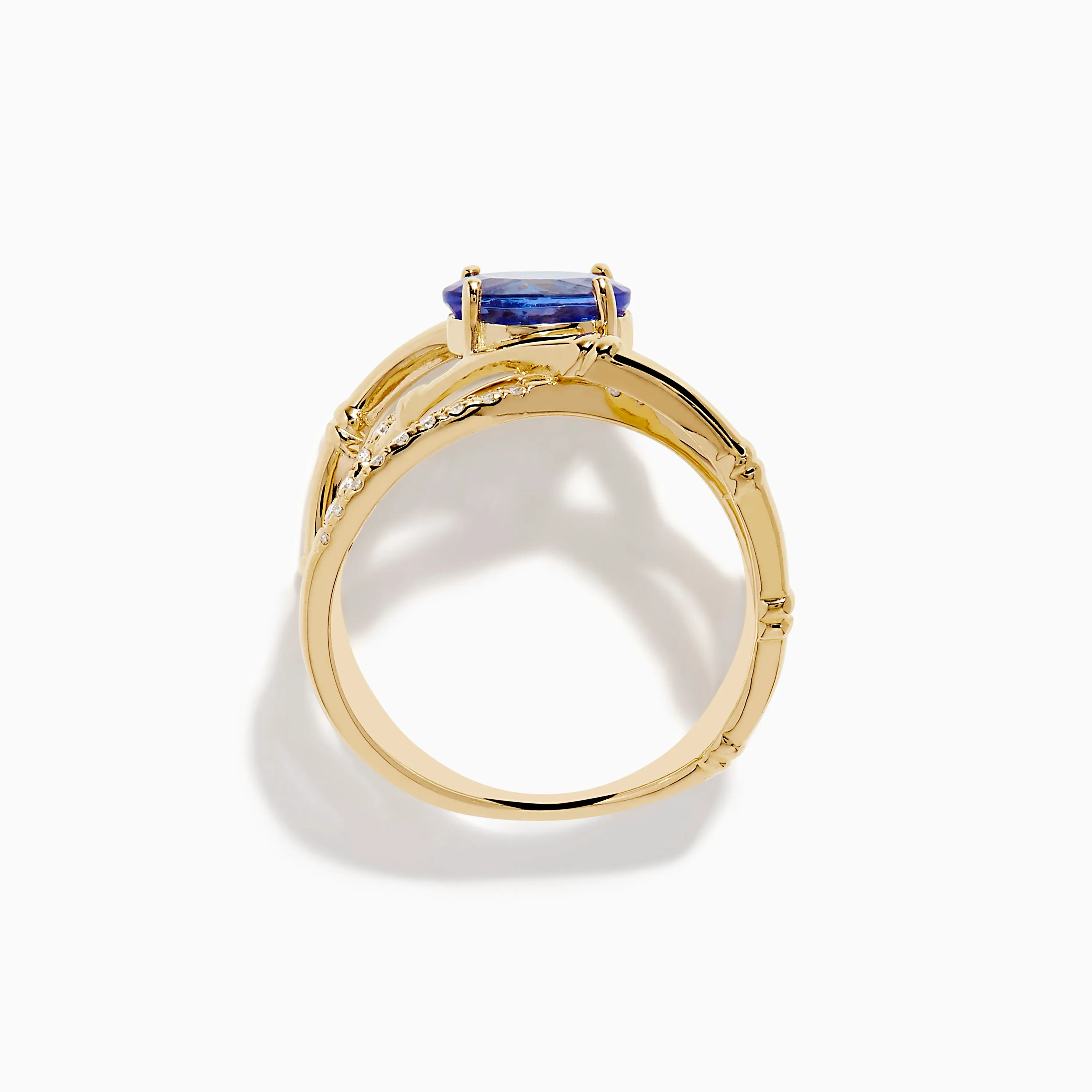 Nahla 14K Yellow Gold Tanzanite and Diamond Criss Cross Ring sold by Effy product image thumbnail 3