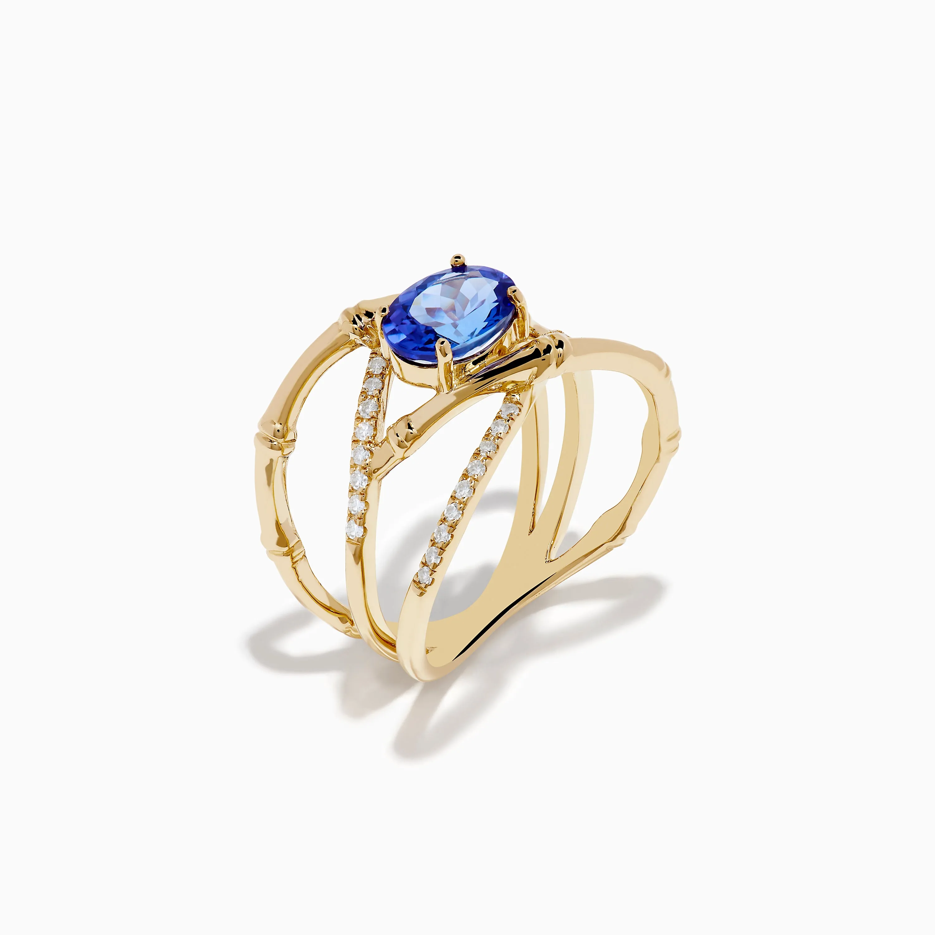 Nahla 14K Yellow Gold Tanzanite and Diamond Criss Cross Ring sold by Effy product image thumbnail 4