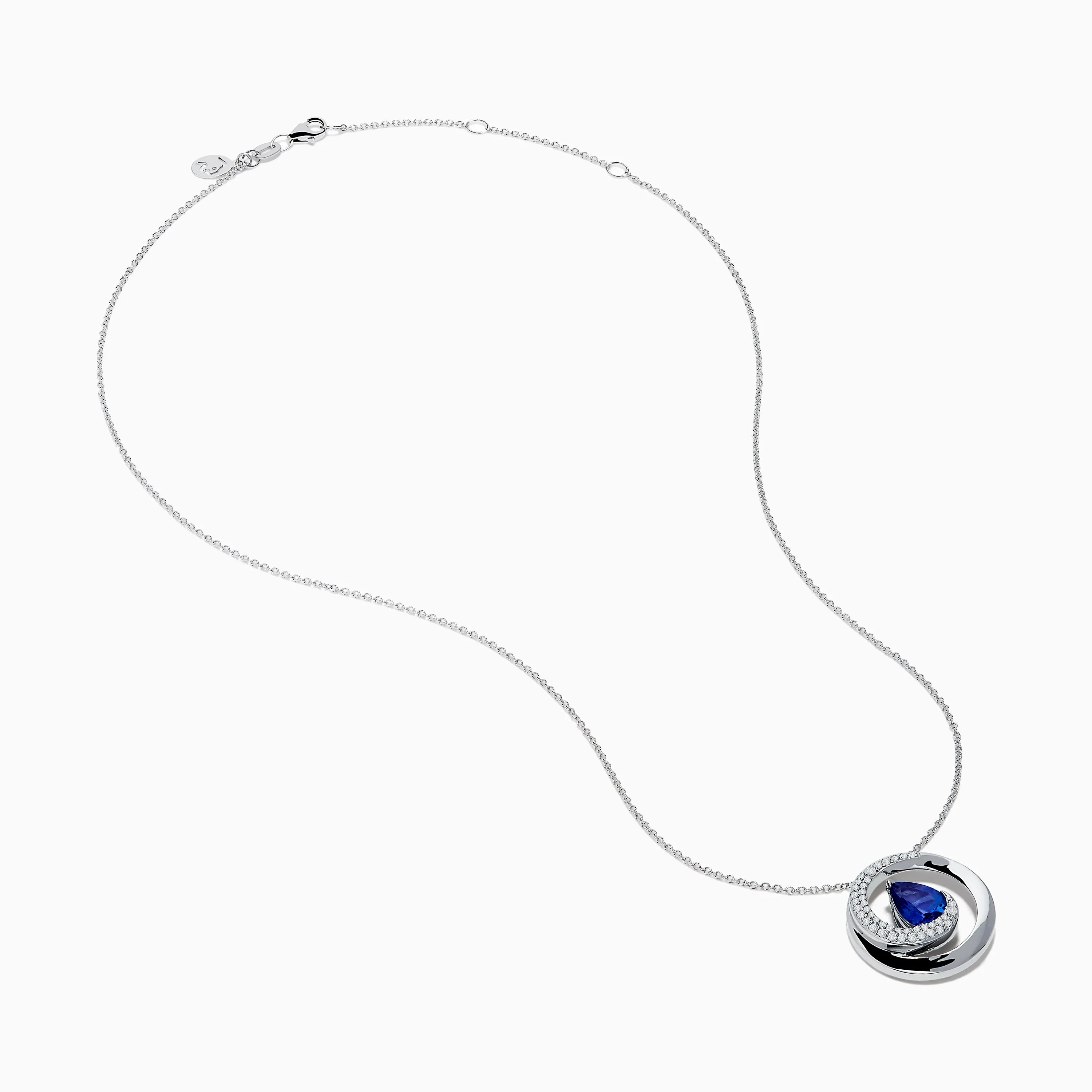Nahla 14K White Gold Tanzanite Swirl Pendant sold by Effy product image thumbnail 2