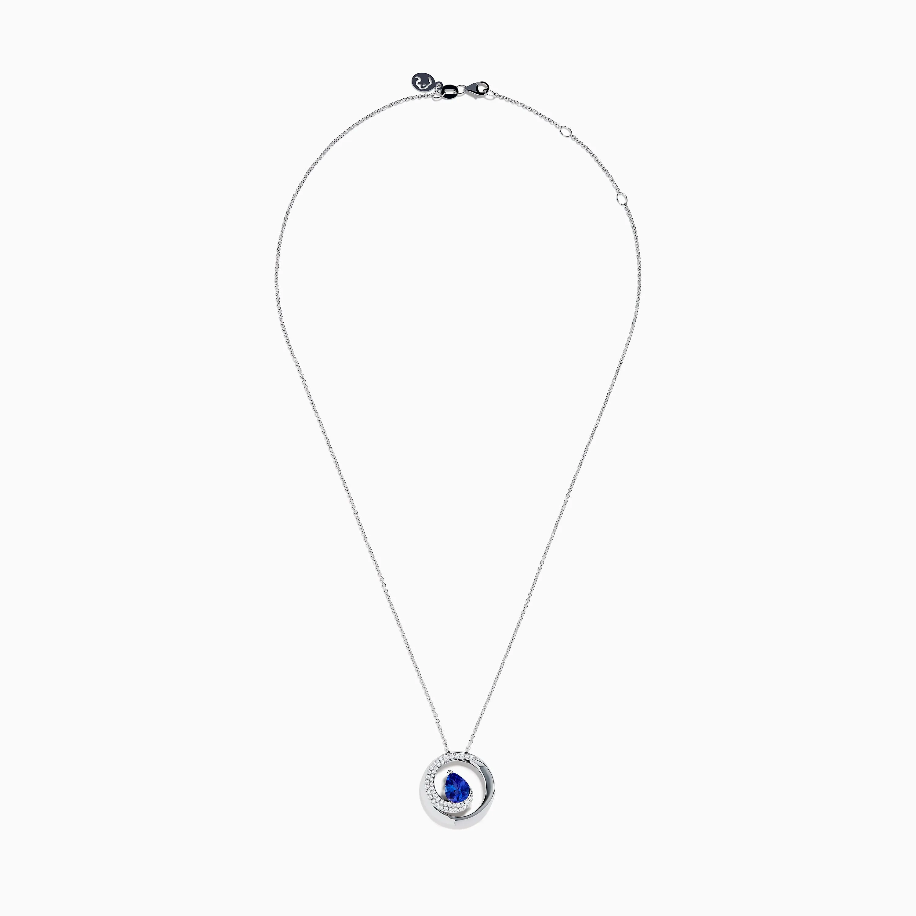 Nahla 14K White Gold Tanzanite Swirl Pendant sold by Effy product image thumbnail 3