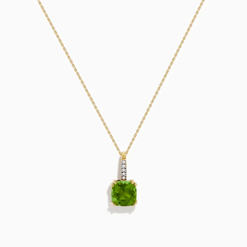 14K Yellow Gold Periodt and Diamond Pendant sold by Effy