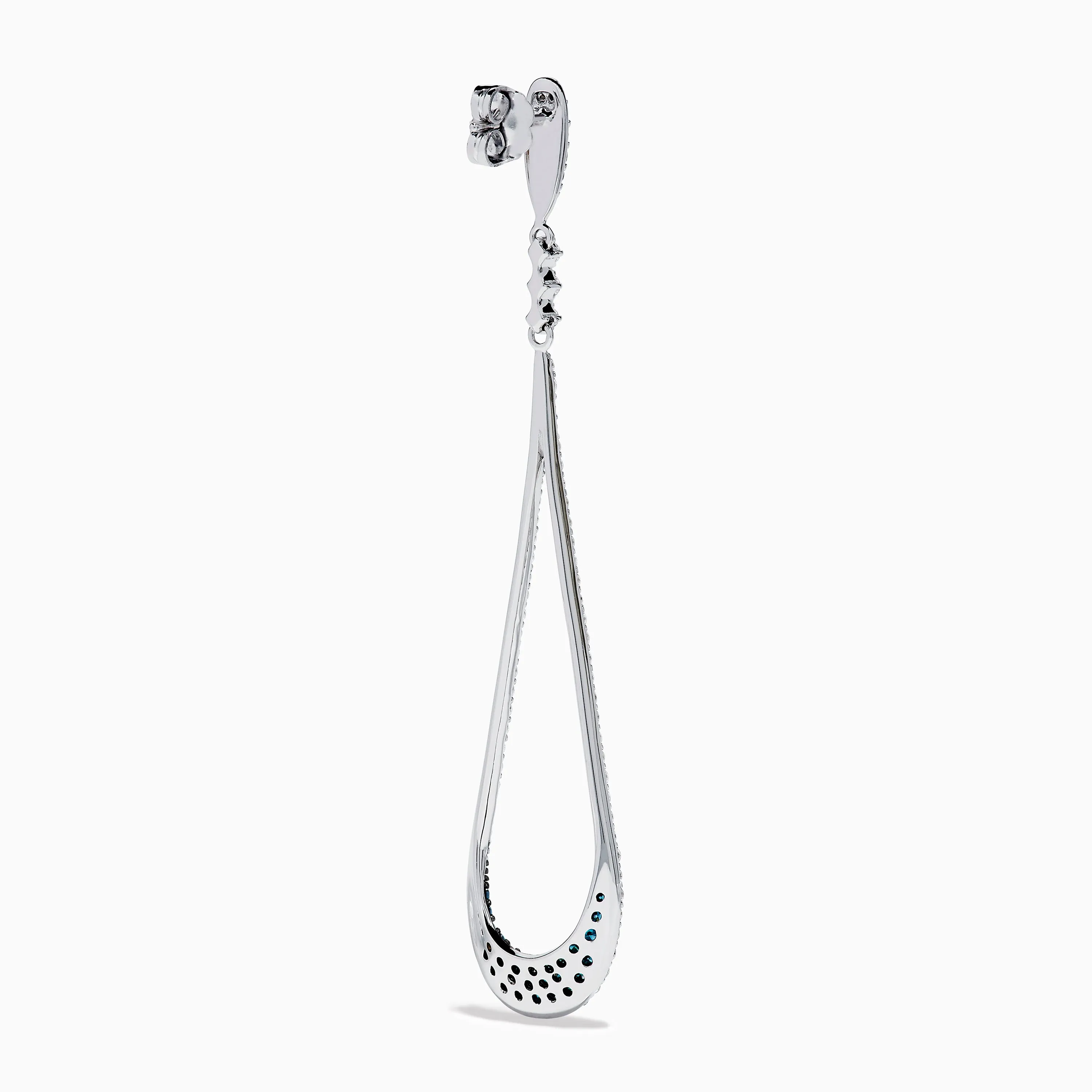 14K White Gold Blue and White Diamond Drop Earrings sold by Effy product image thumbnail 4