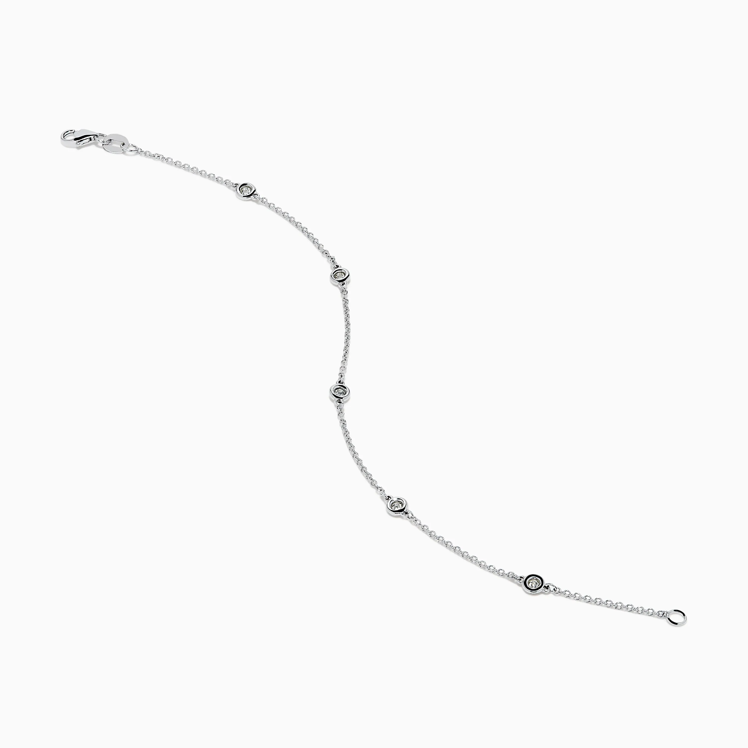 Pave Classica 14K White Gold Diamond Bezel Station Necklace and Bracelet Set sold by Effy product image thumbnail 5