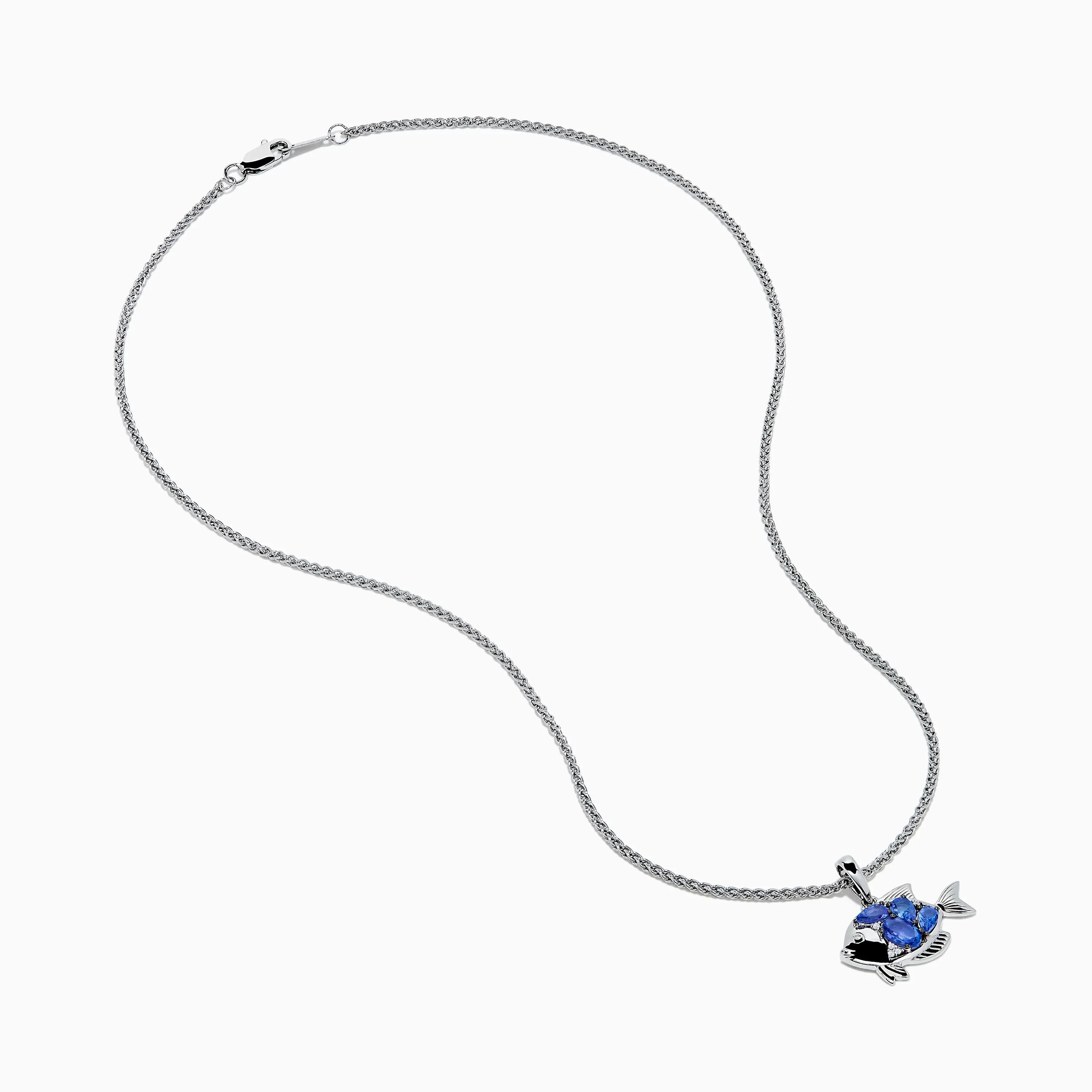 Seaside 925 Sterling Silver Tanzanite and Diamond Fish Pendant sold by Effy product image thumbnail 2