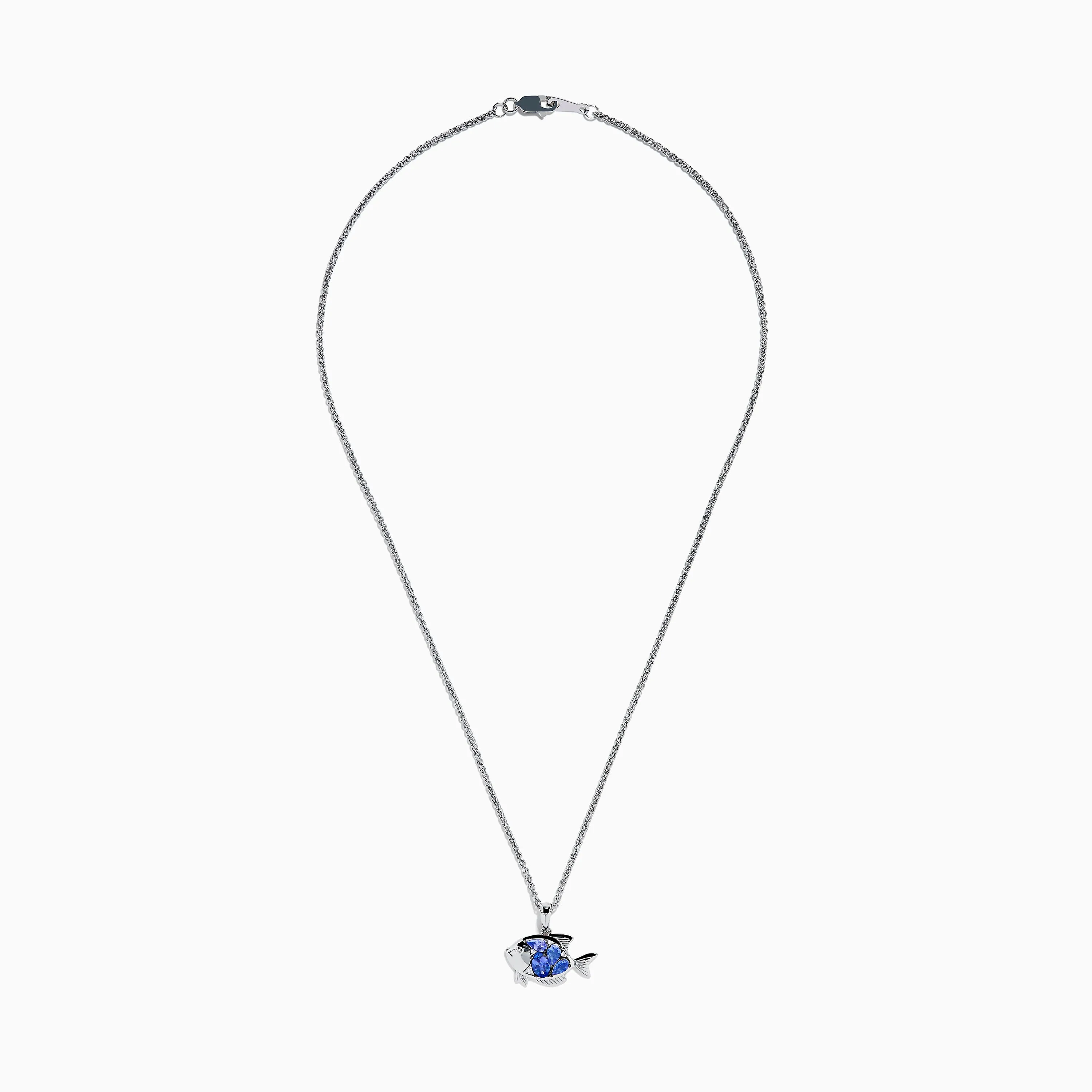 Seaside 925 Sterling Silver Tanzanite and Diamond Fish Pendant sold by Effy product image thumbnail 3