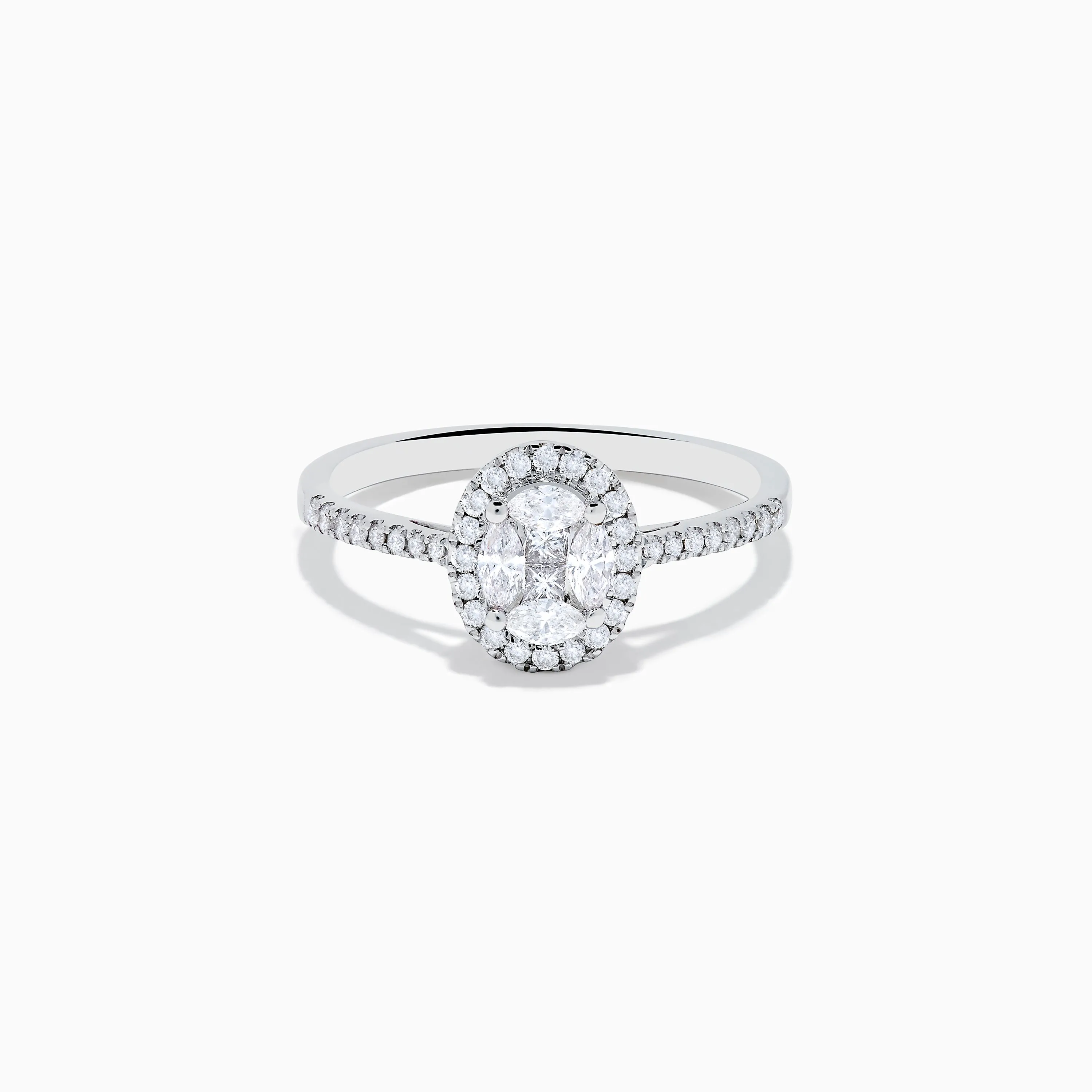 Classique 14K White Gold Diamond Cluster Ring sold by Effy