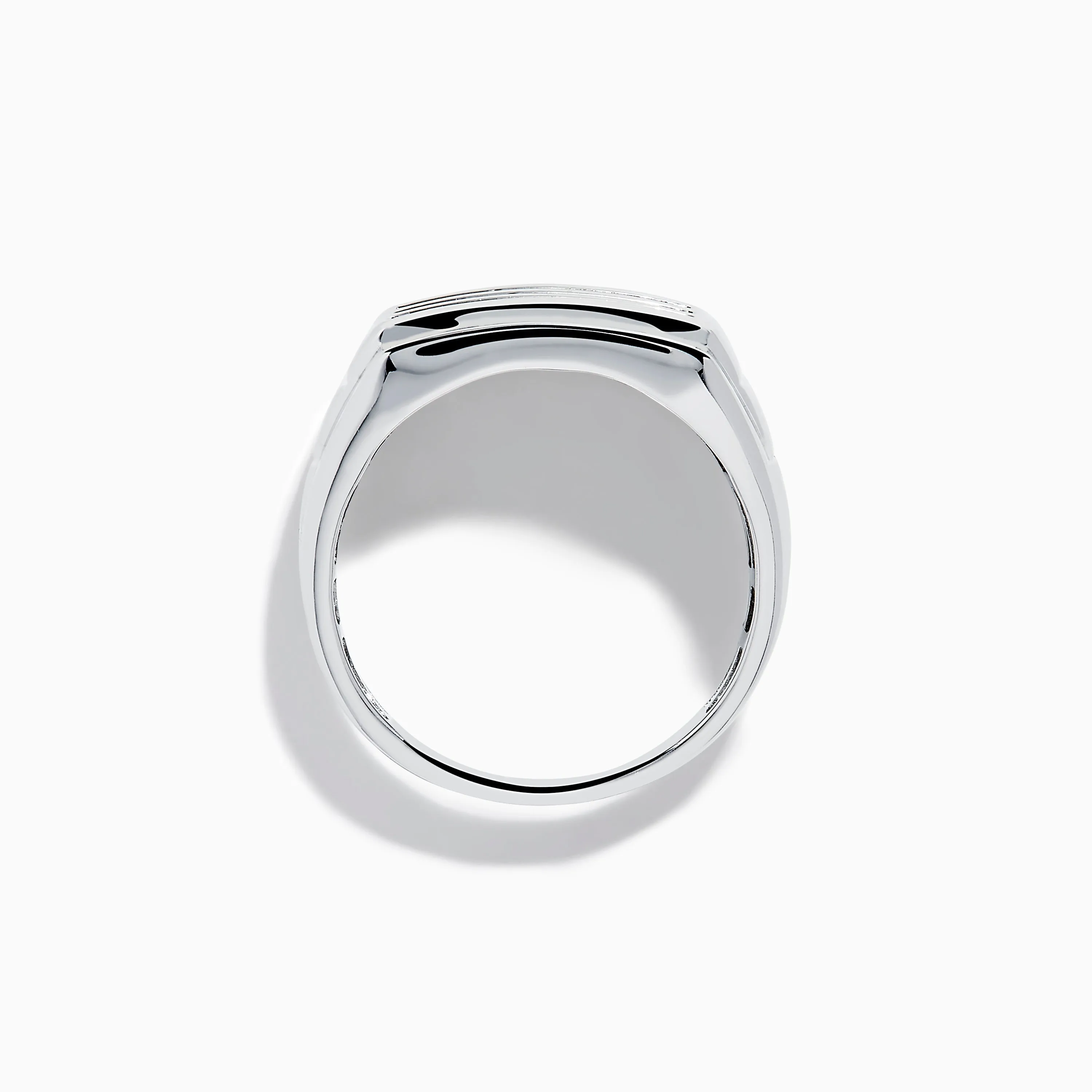 Men's 14K White Gold Blue and White Diamond Ring sold by Effy product image thumbnail 3