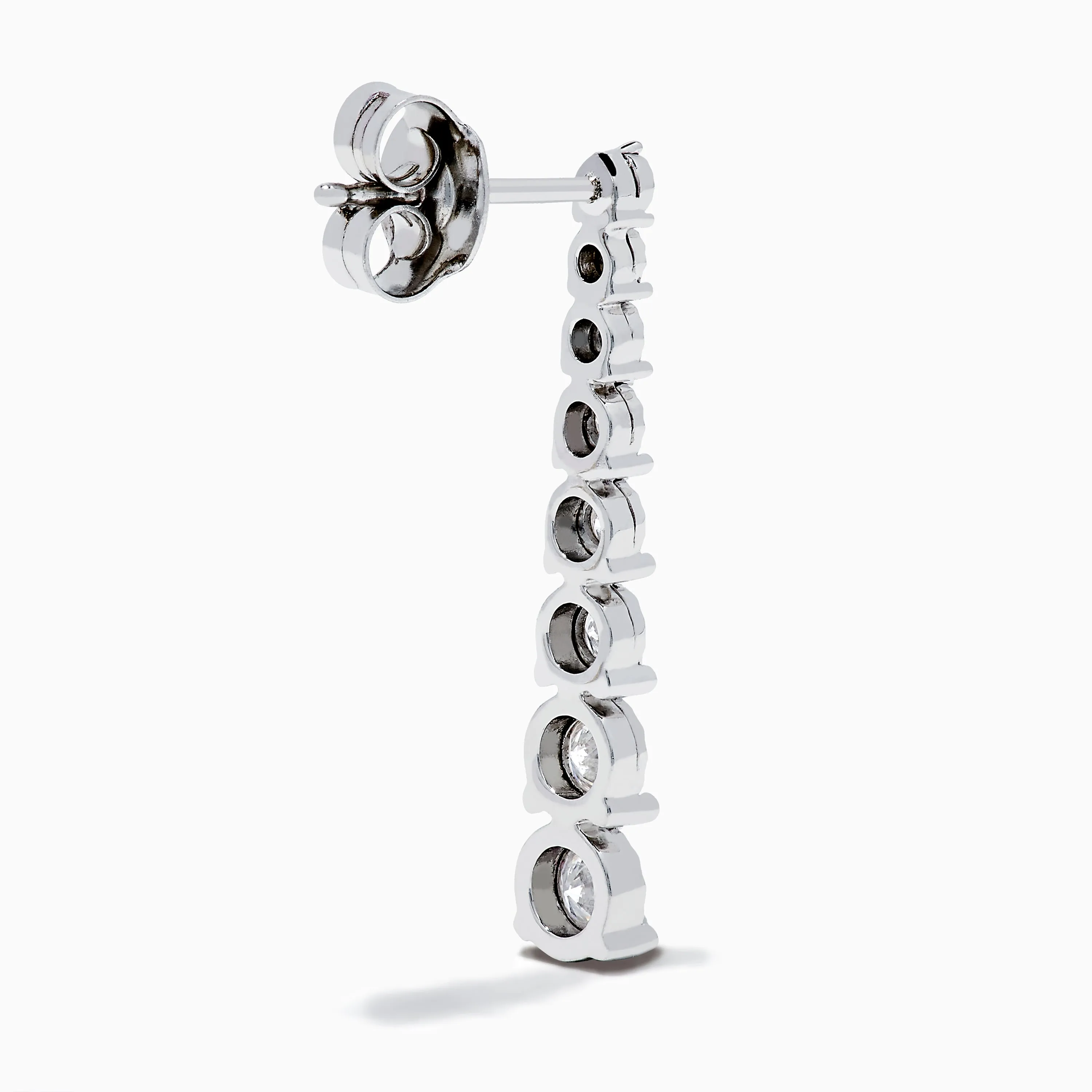 925 Sterling Silver Diamond Linear Drop Earrings sold by Effy product image thumbnail 4