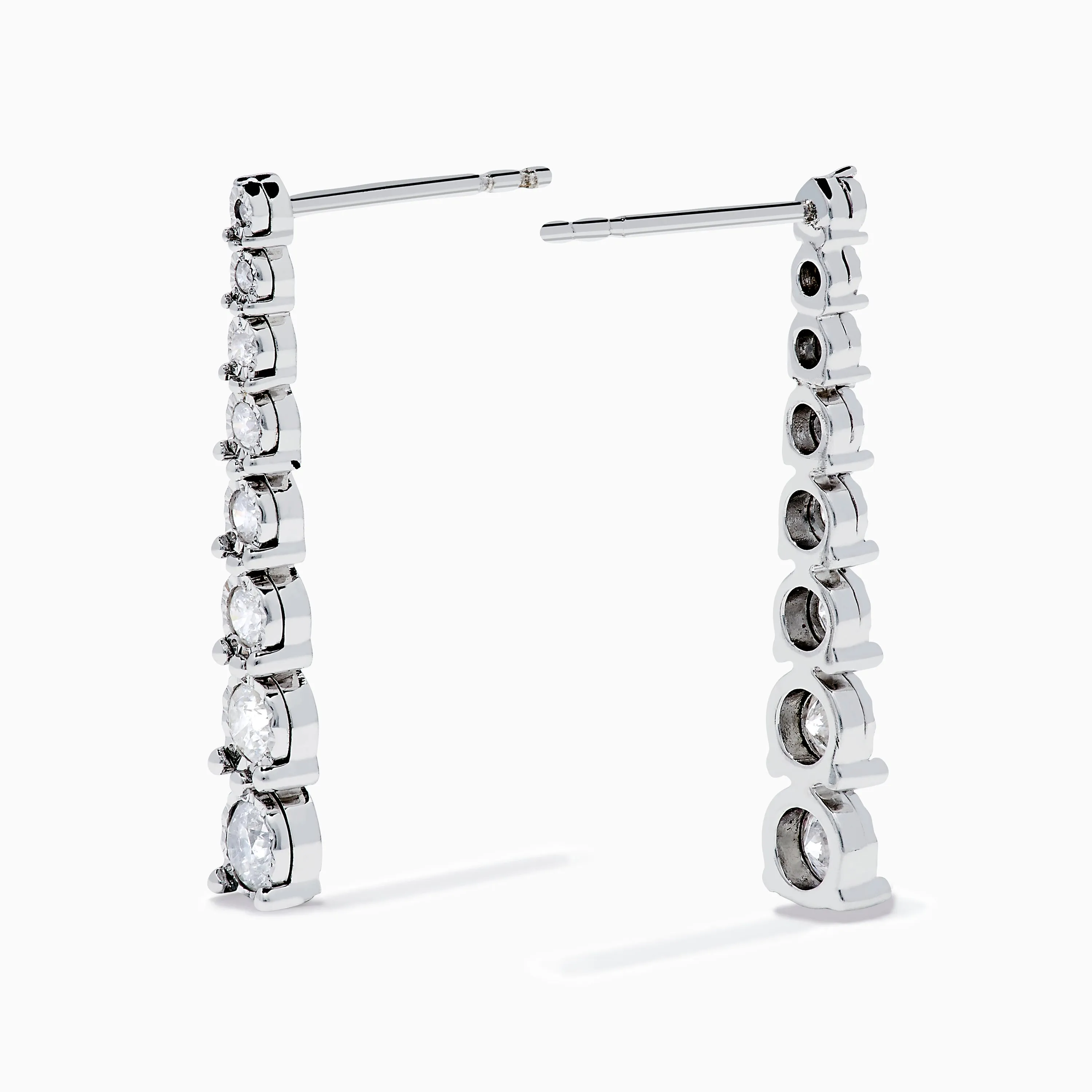 925 Sterling Silver Diamond Linear Drop Earrings sold by Effy product image thumbnail 2
