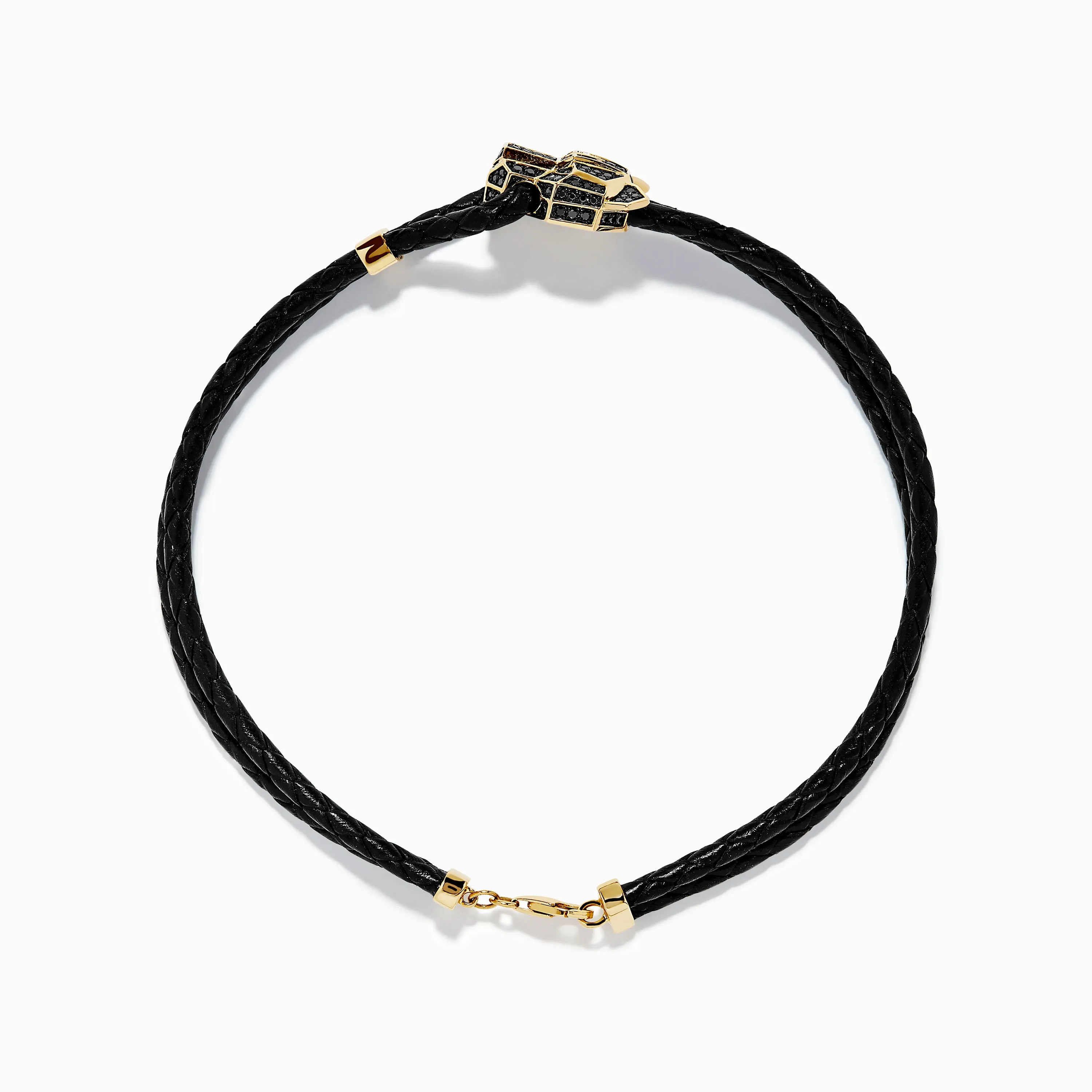 Men's Signature 14K Yellow Gold Black Diamond and Tsavorite Panther Bracelet sold by Effy product image thumbnail 3