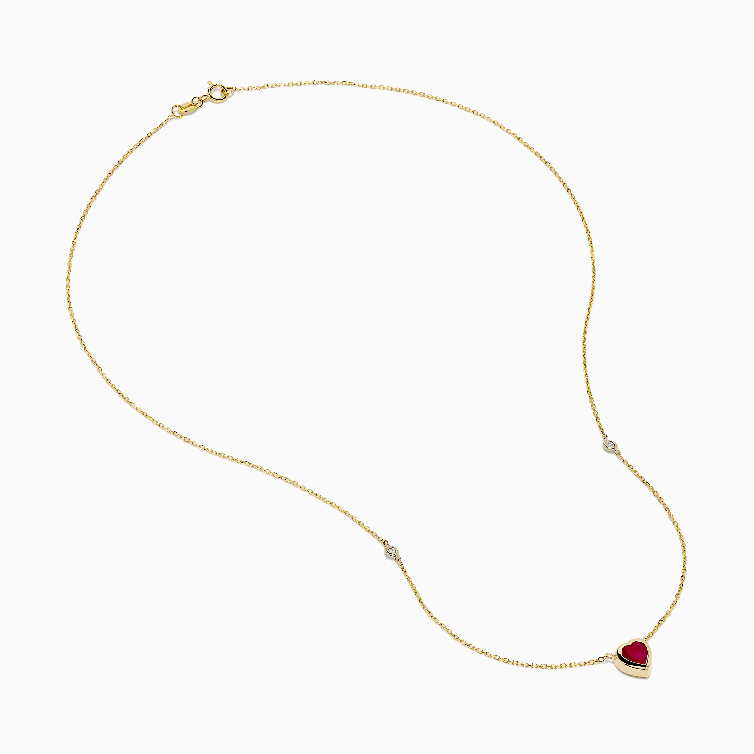 Ruby Royale 14K Yellow Gold Ruby and Diamond Heart Necklace sold by Effy product image thumbnail 2