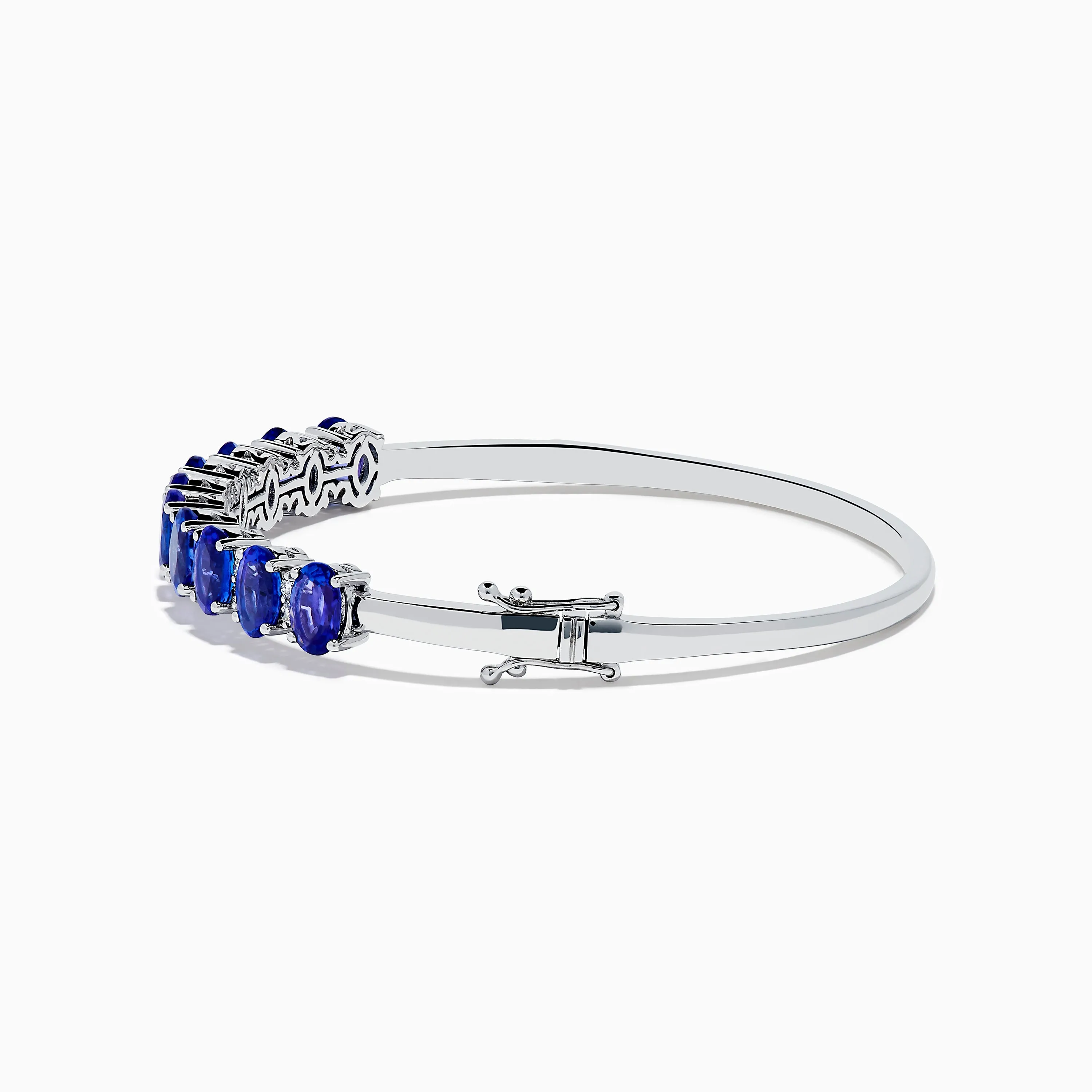 Nahla 14K White Gold AAA Tanzanite and Diamond Bangle sold by Effy product image thumbnail 4