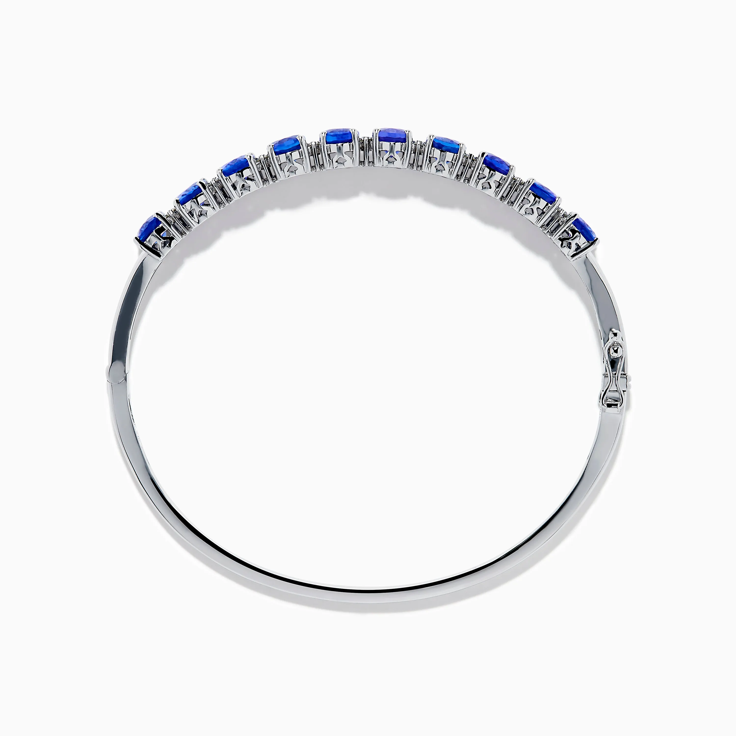 Nahla 14K White Gold AAA Tanzanite and Diamond Bangle sold by Effy product image thumbnail 3