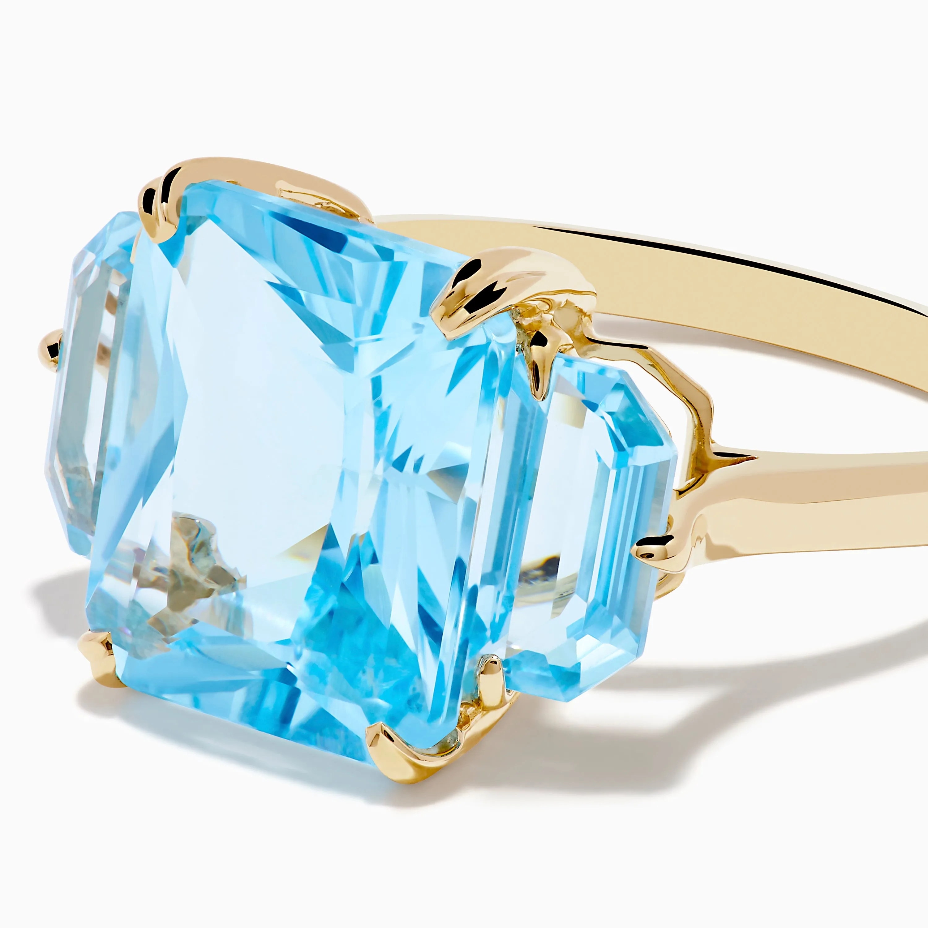 Ocean Bleu 14K Yellow Gold Sky Blue Topaz 3-Stone Ring sold by Effy product image thumbnail 2