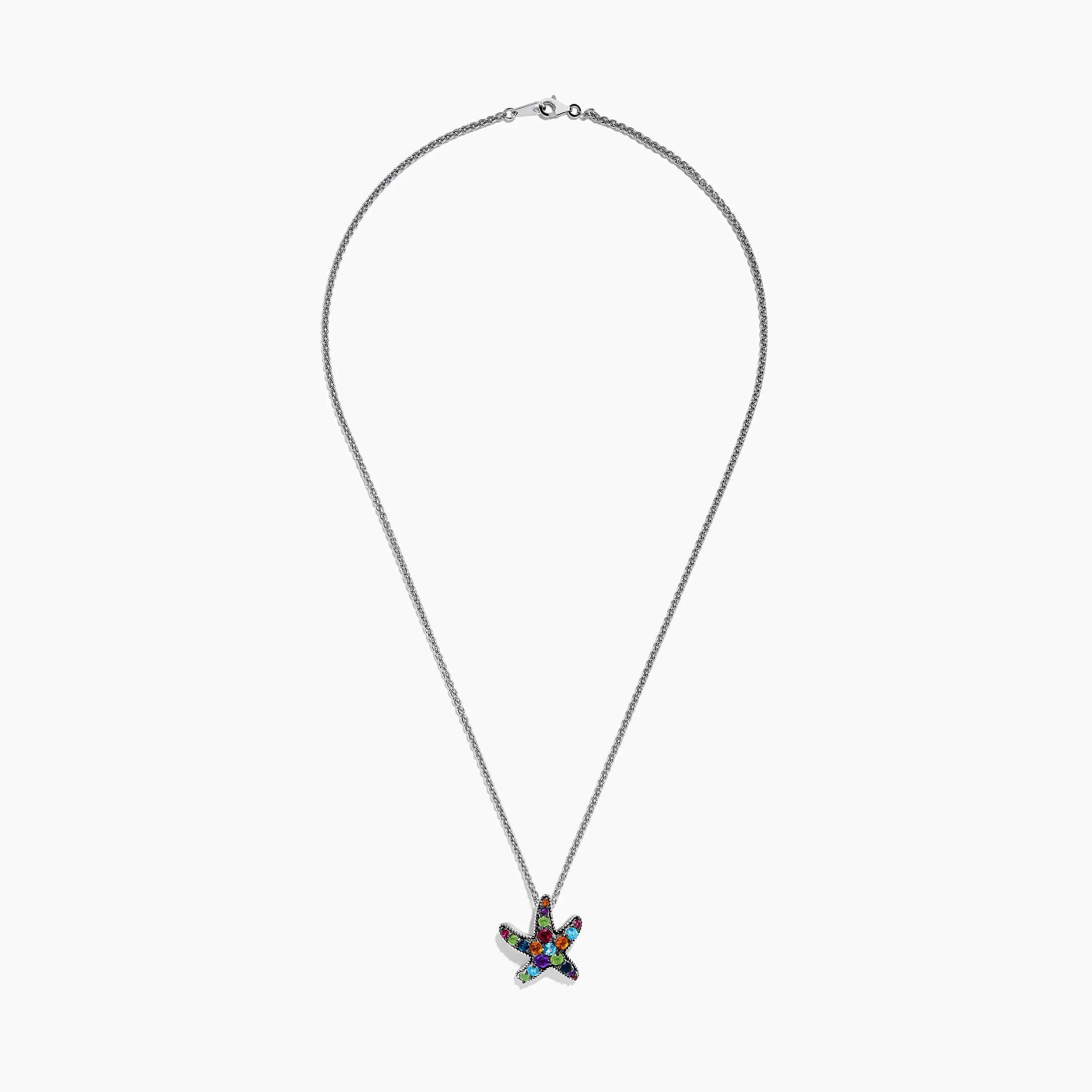 Mosaic 925 Sterling Silver Multi Color Starfish Pendant sold by Effy product image thumbnail 3