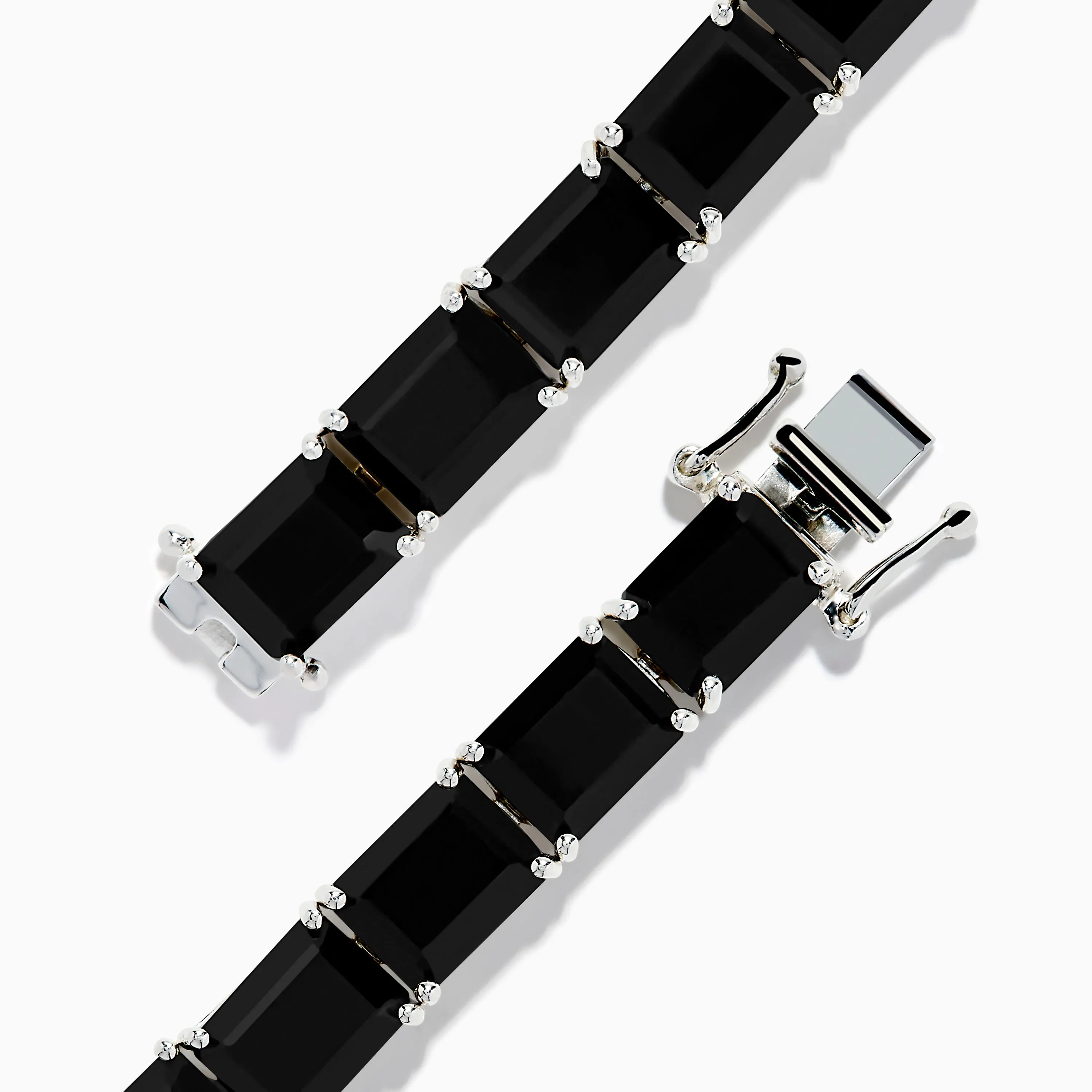 925 Sterling Silver Onyx Tennis Bracelet sold by Effy product image thumbnail 4