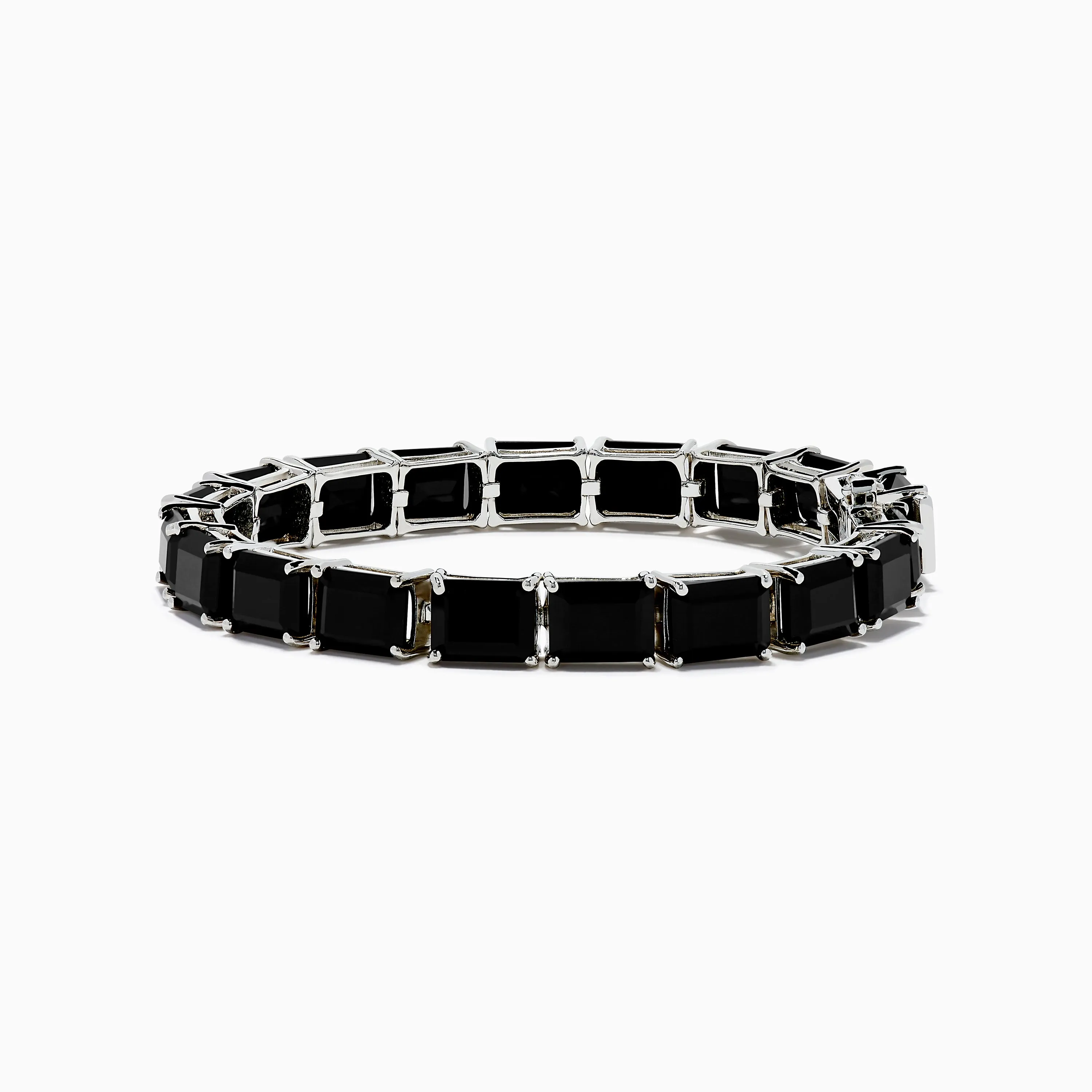 925 Sterling Silver Onyx Tennis Bracelet sold by Effy