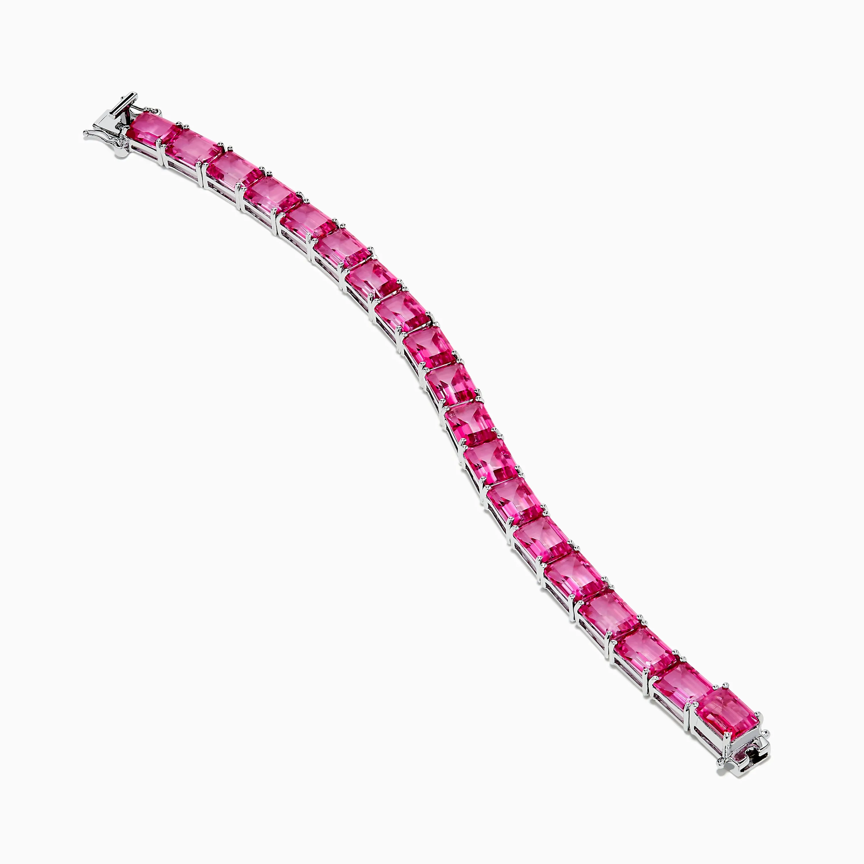 925 Sterling Silver Pink Topaz Tennis Bracelet sold by Effy product image thumbnail 2