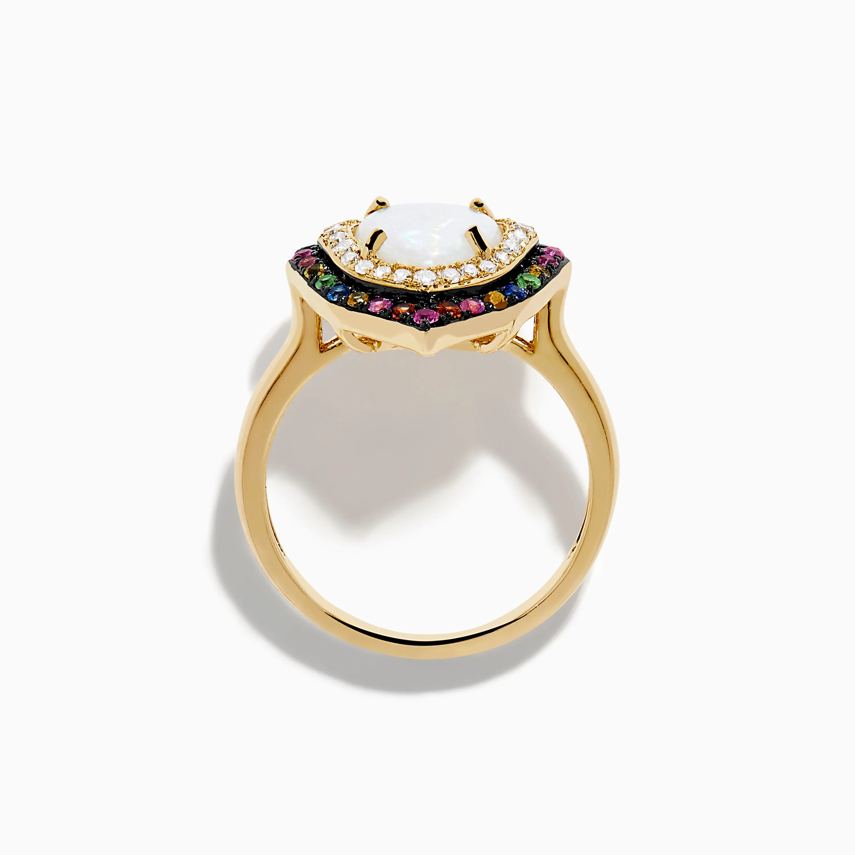14K Yellow Gold Opal, Multi Gemstone and Diamond Ring sold by Effy product image thumbnail 3