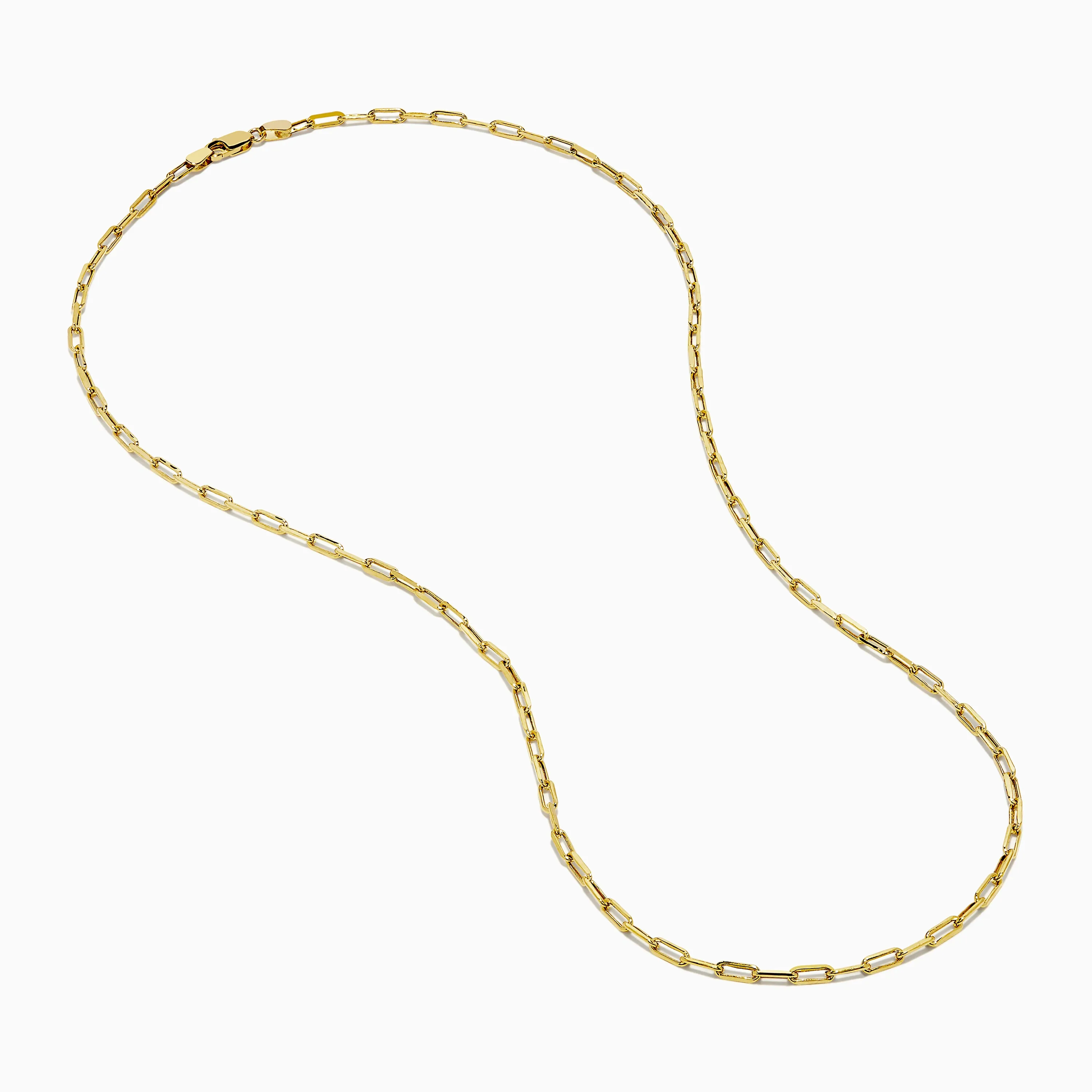 14K Yellow Gold Hollow 22" Paperclip Chain sold by Effy product image thumbnail 2