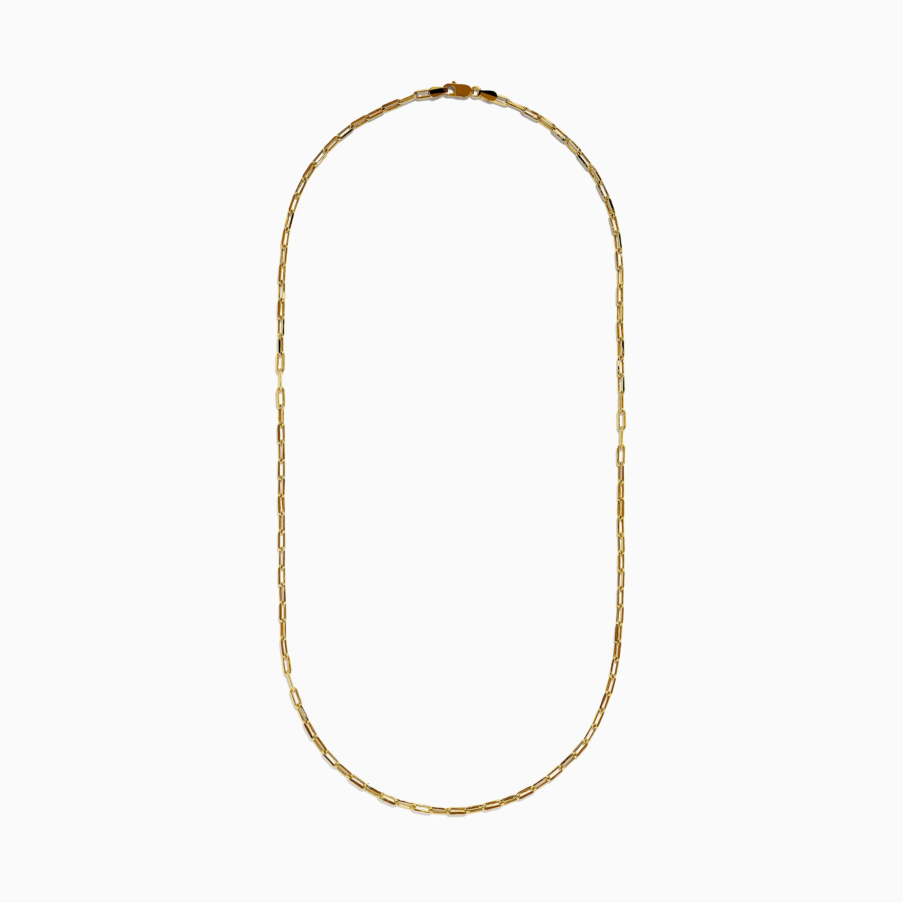 14K Yellow Gold Hollow 22" Paperclip Chain sold by Effy product image thumbnail 3